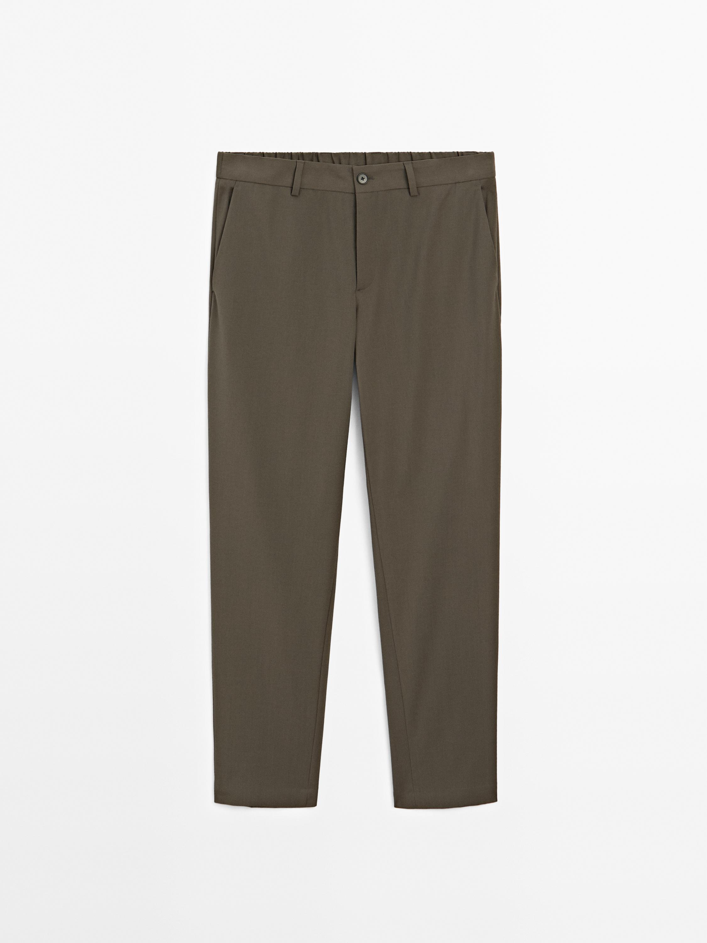 Total look wool blend trousers