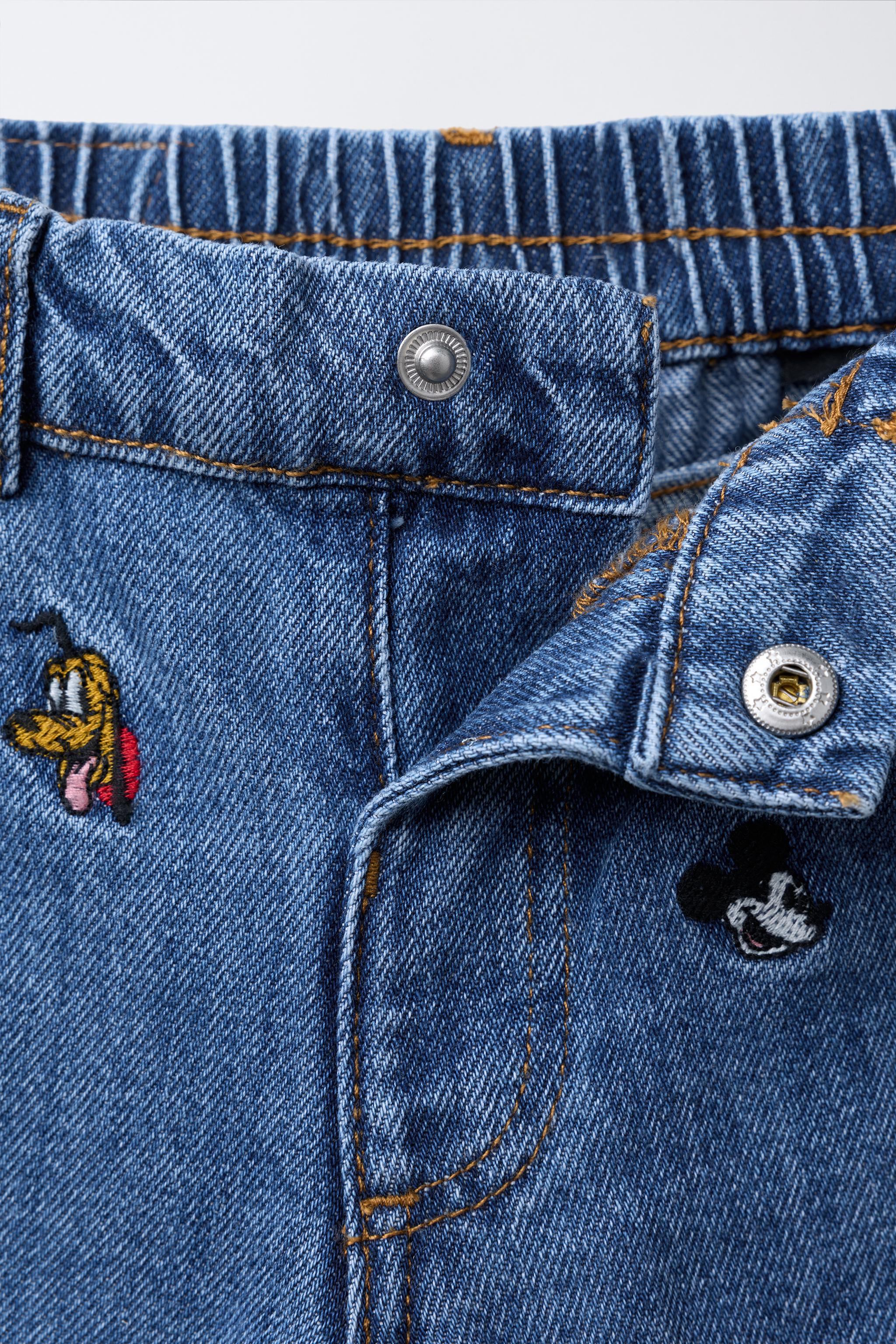 MICKEY MOUSE AND FRIENDS © DISNEY EMBROIDERED BAGGY JEANS