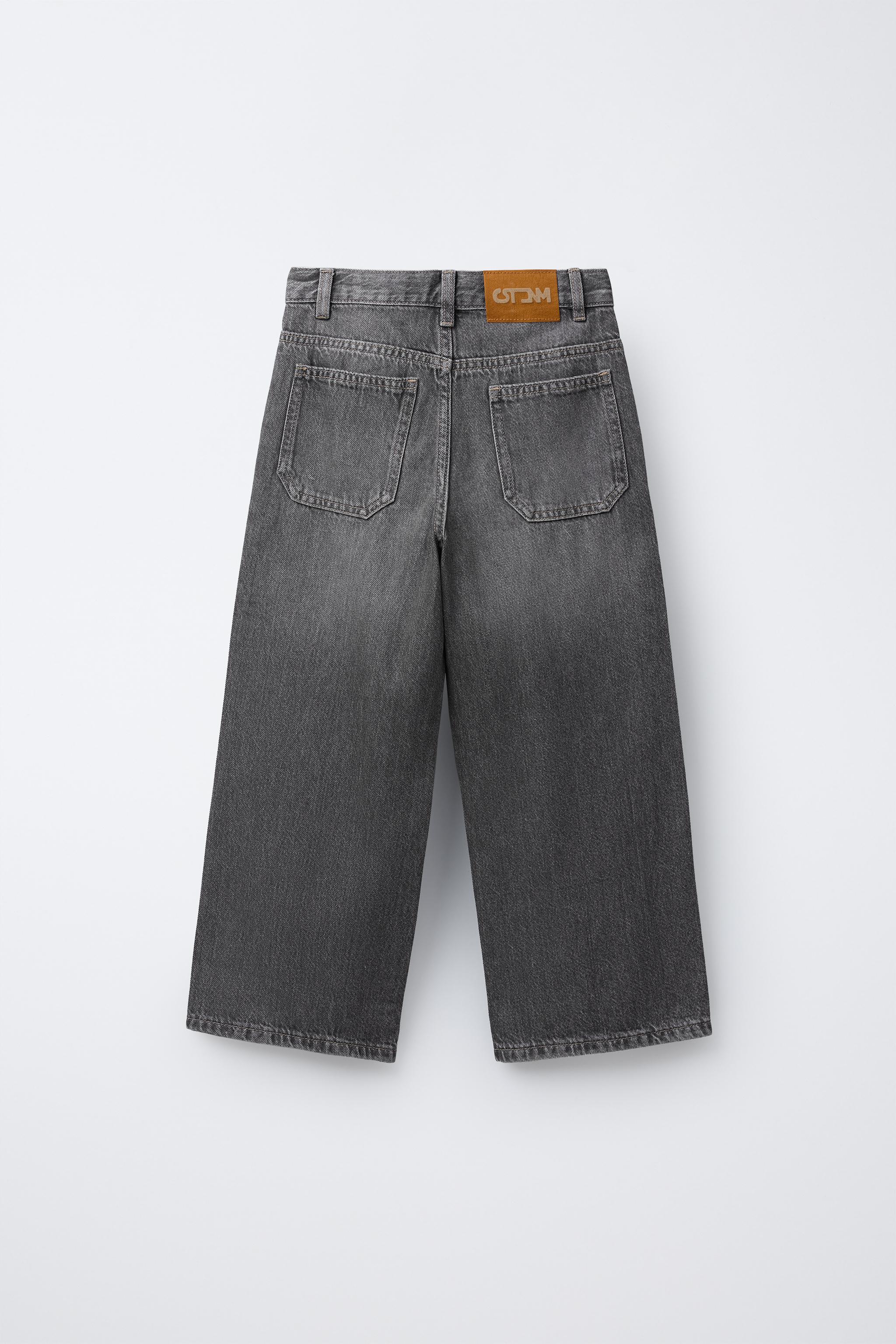 SEAMED WIDE LEG JEANS