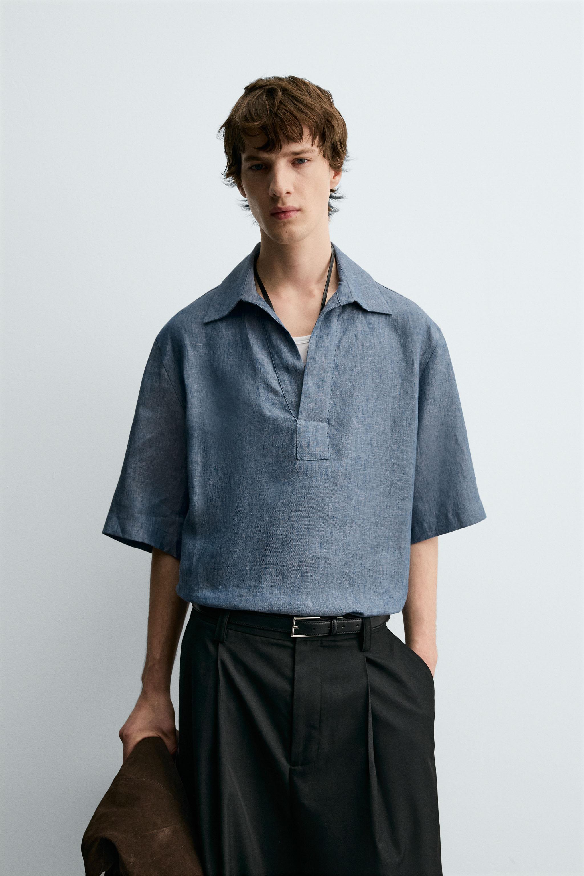 100% LINEN POLO SHIRT