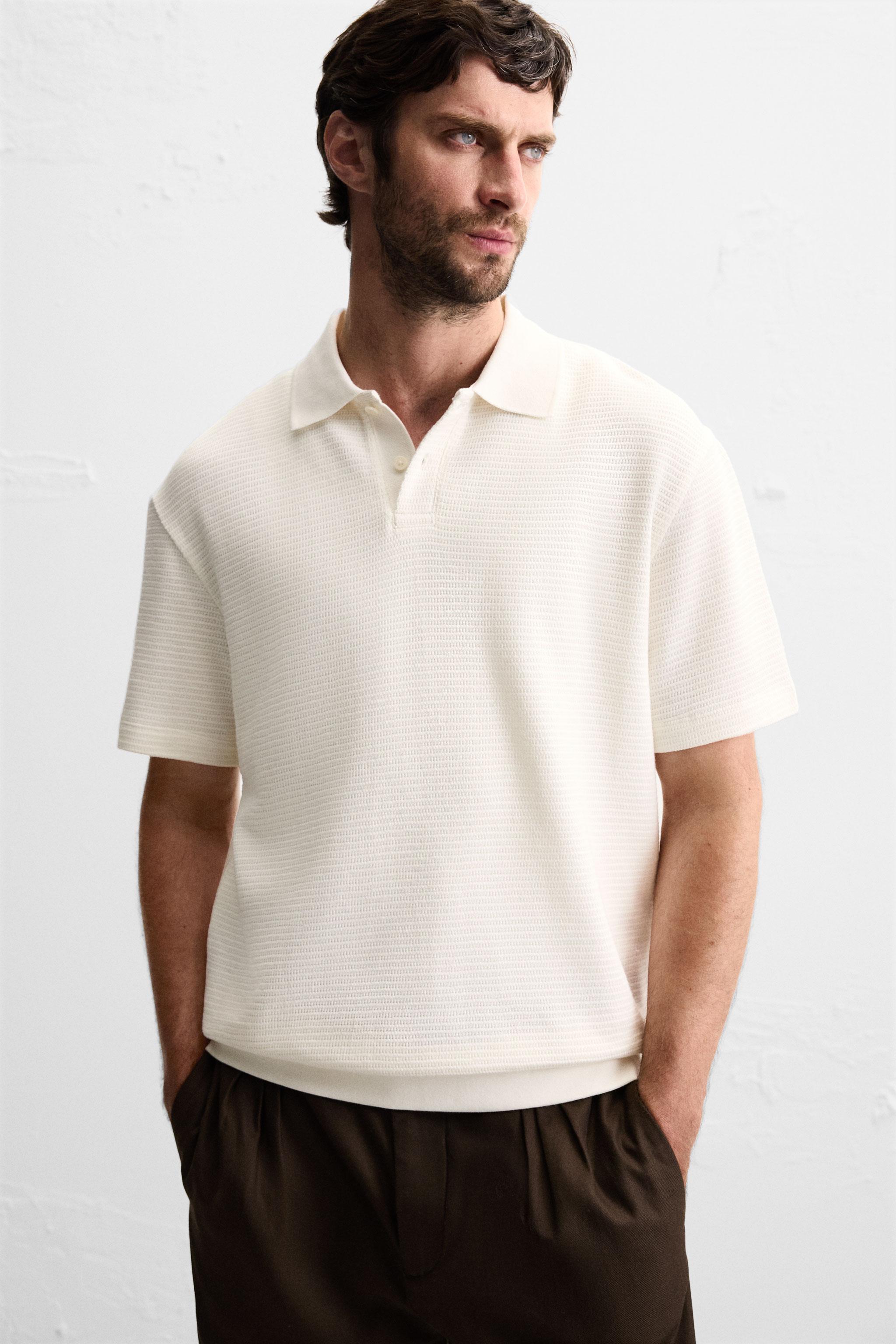 JACQUARD TEXTURED POLO SHIRT