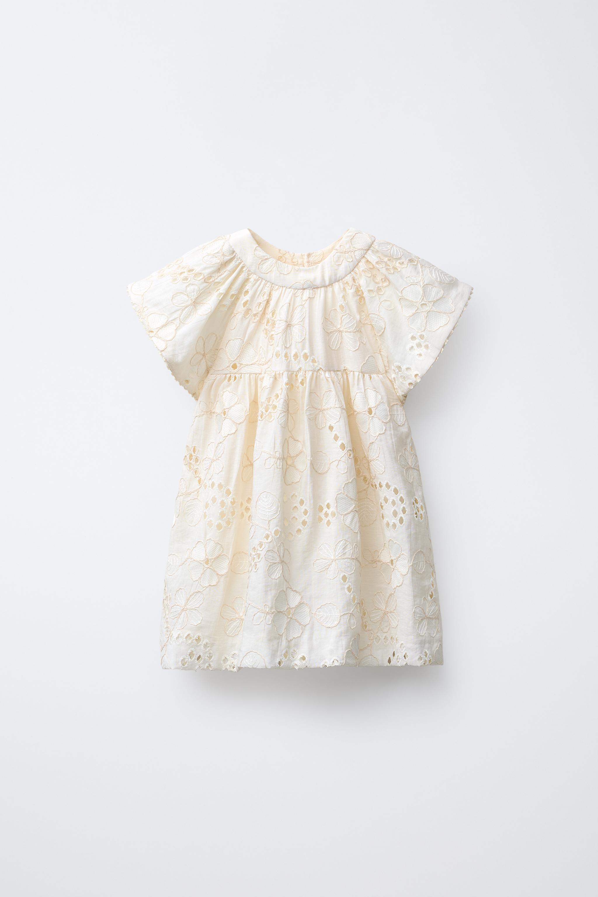 EMBROIDERED FLORAL ORGANZA DRESS