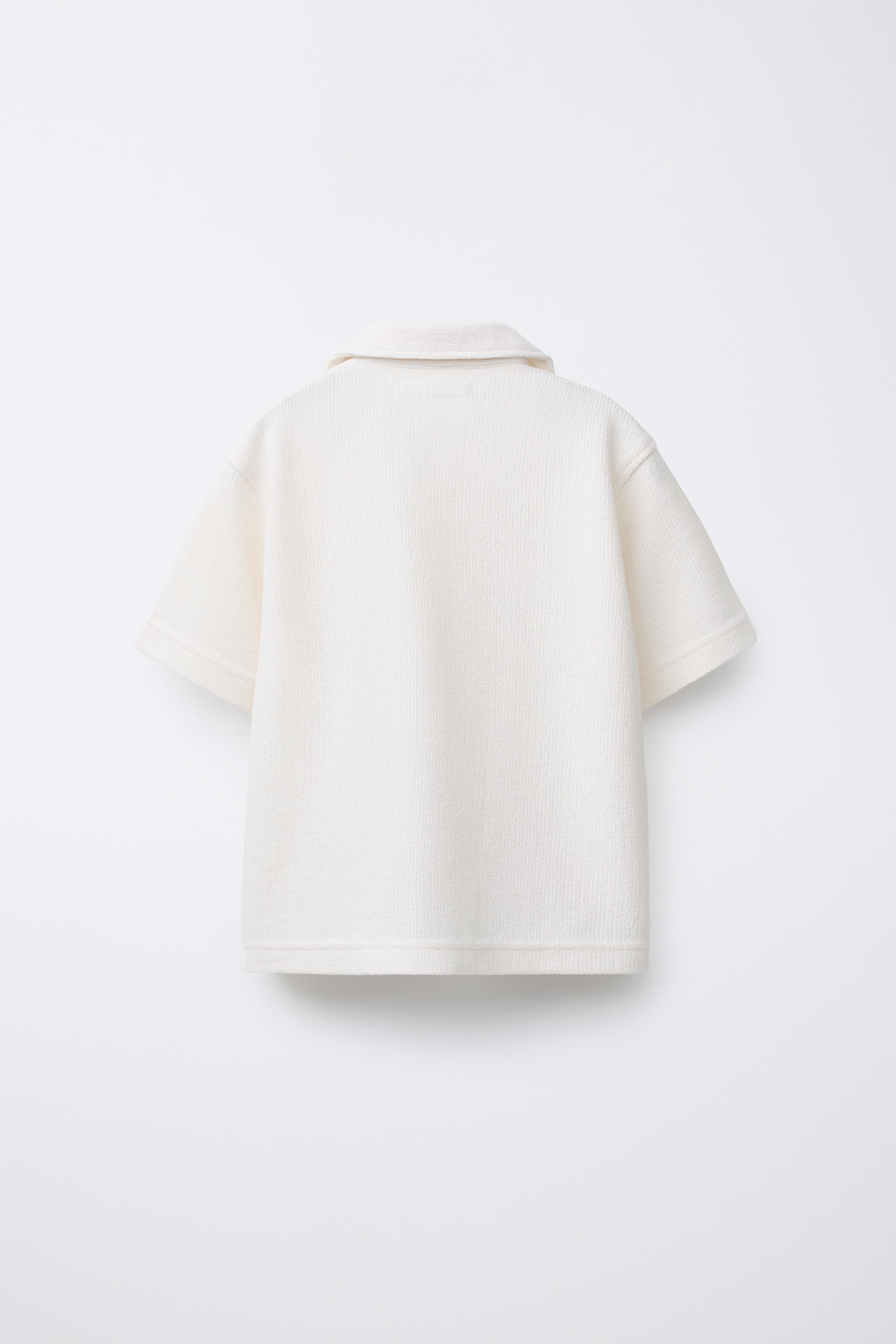 RUSTIC TOWEL EFFECT BOWLING SHIRT