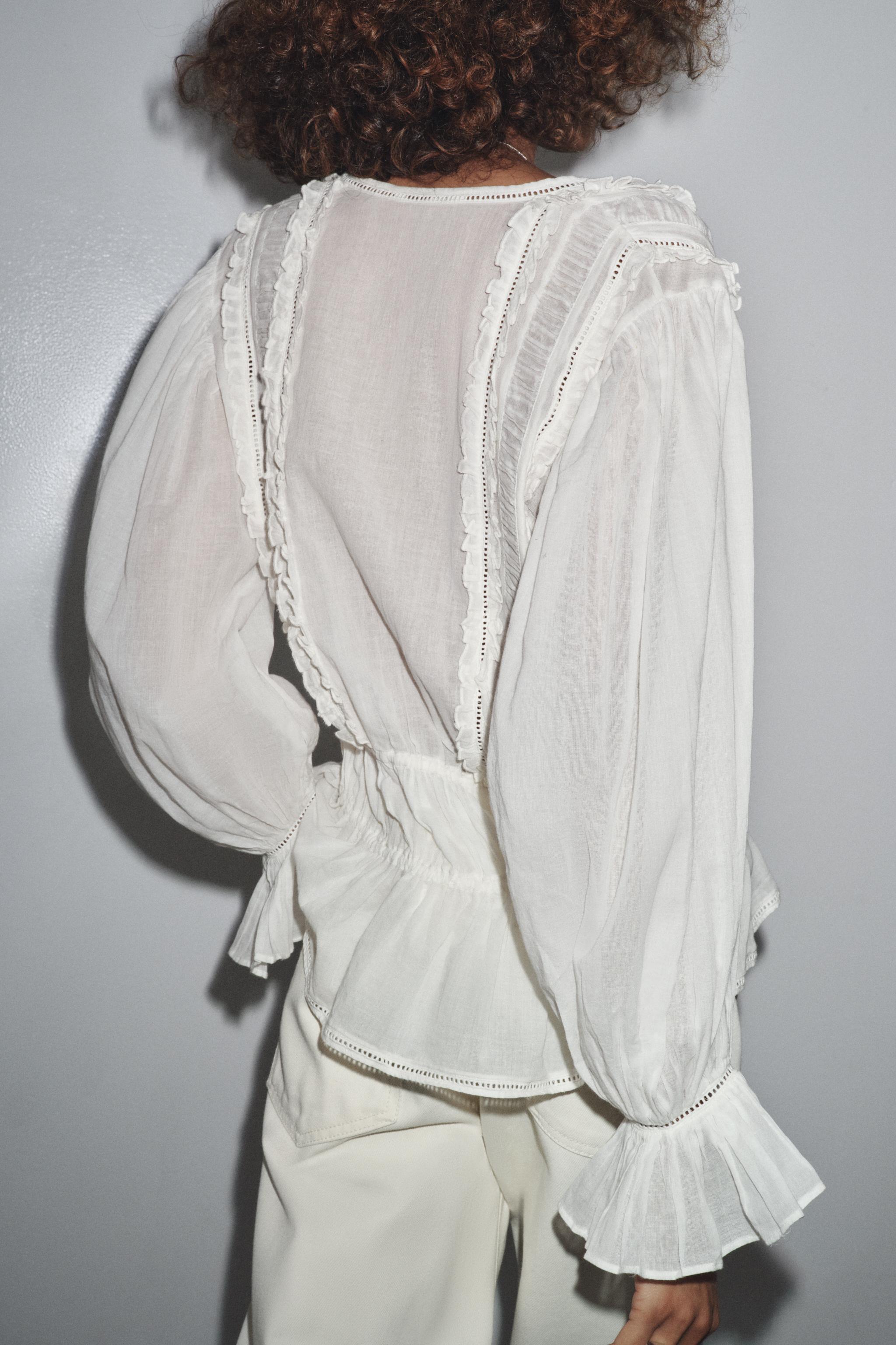 ZW COLLECTION ROMANTIC LADDER STITCH SHIRT