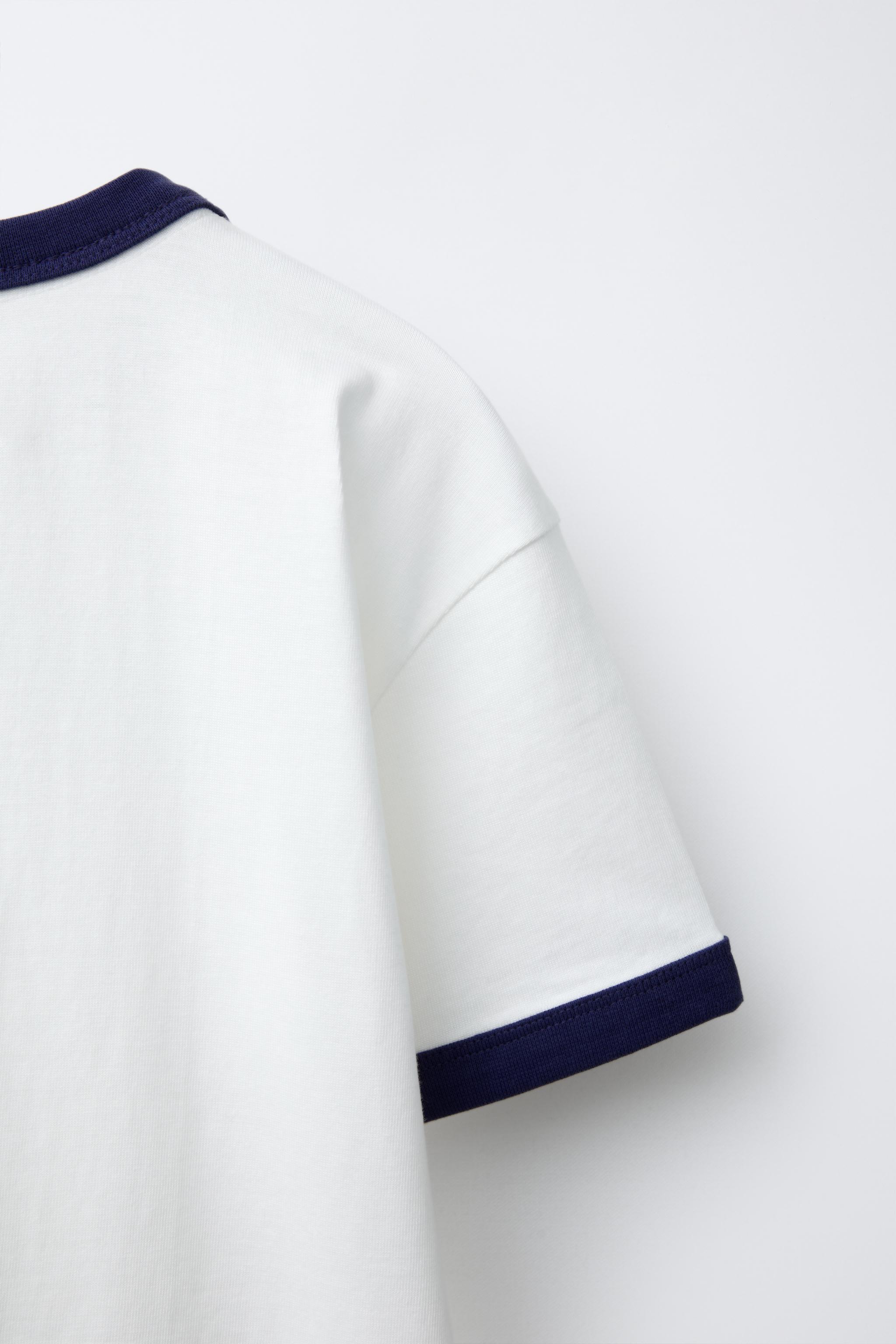 CONTRAST TRIM T-SHIRT