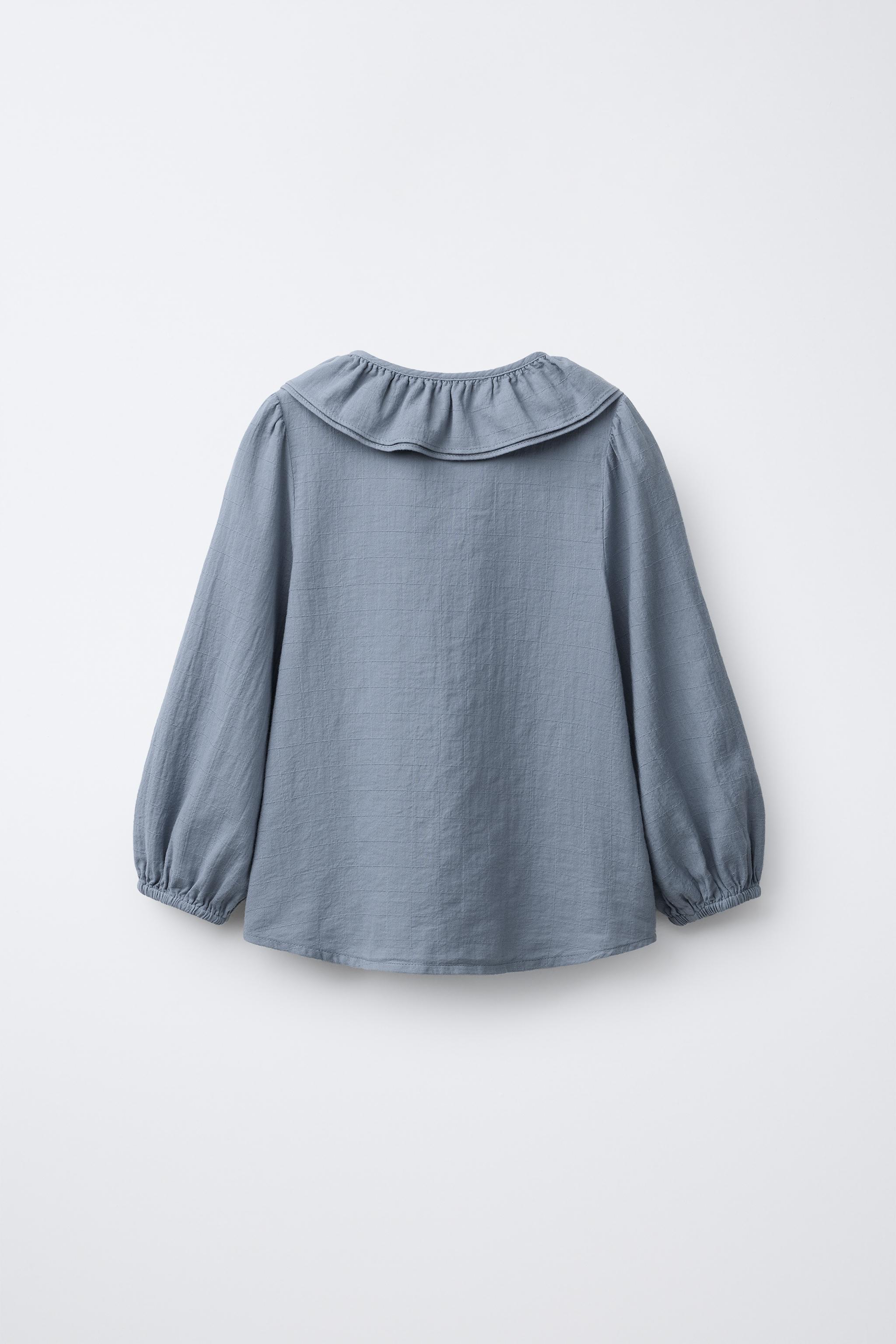 TEXTURED PETER PAN COLLAR SHIRT