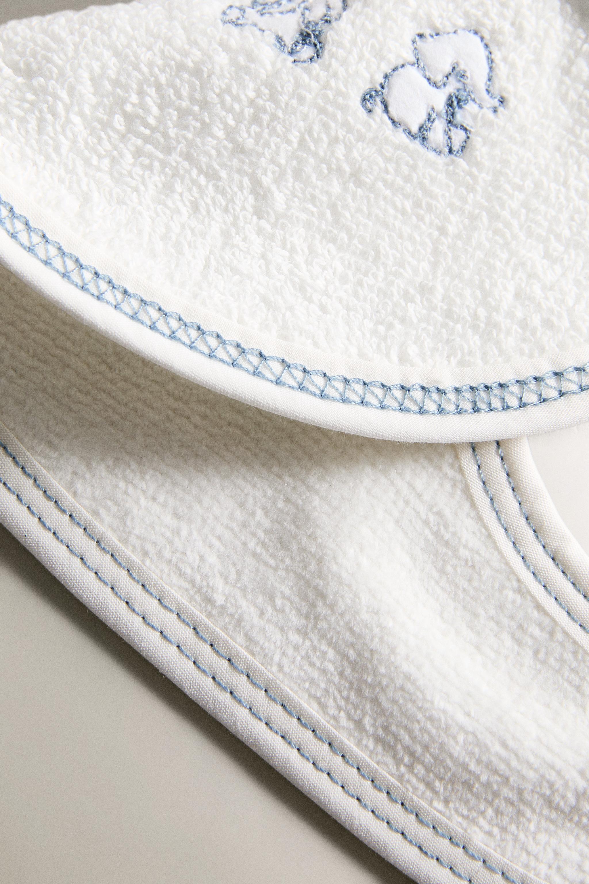 CHILDREN'S VELOUR ELEPHANT BABY BIB