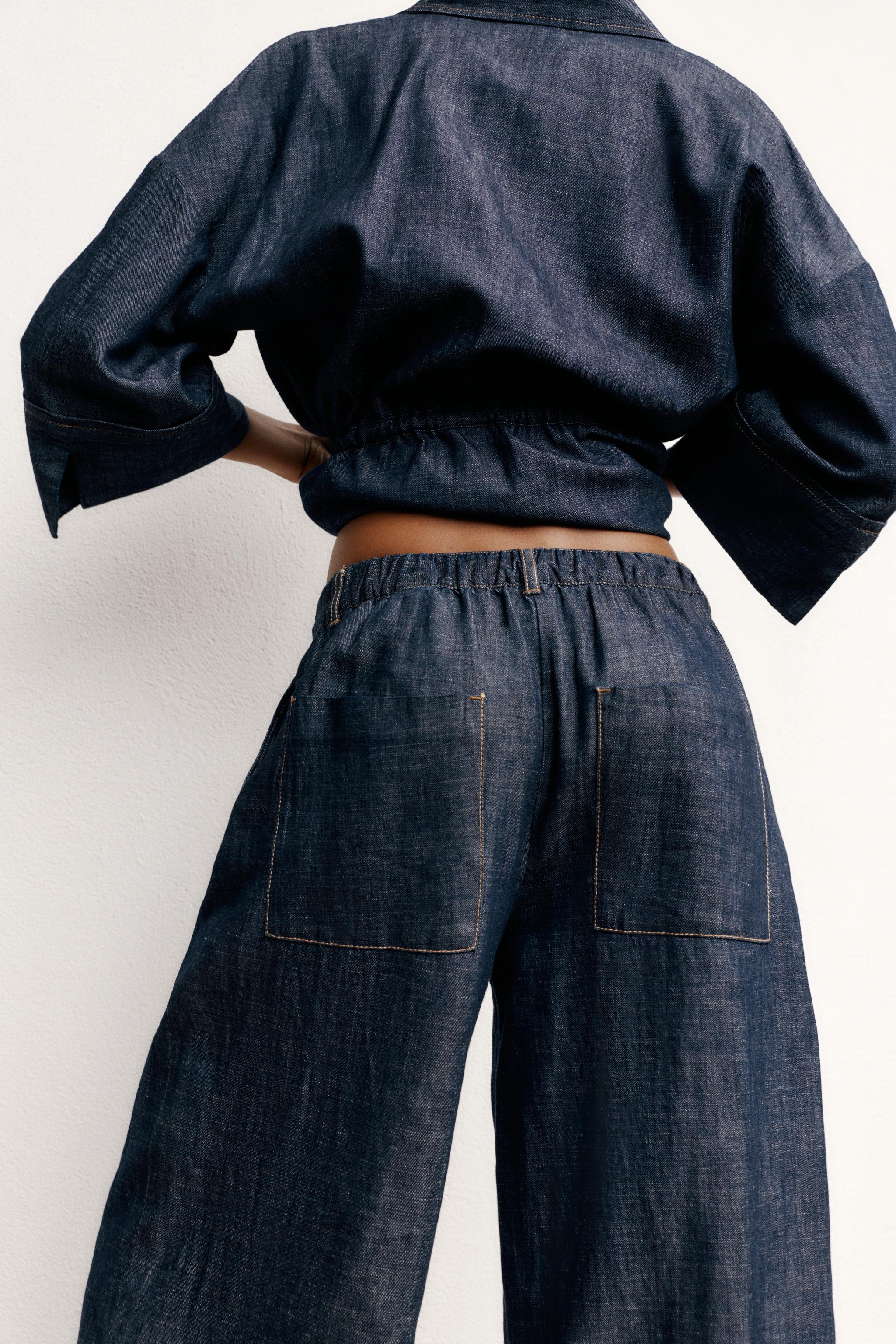 WIDE LEG LINEN PANTS