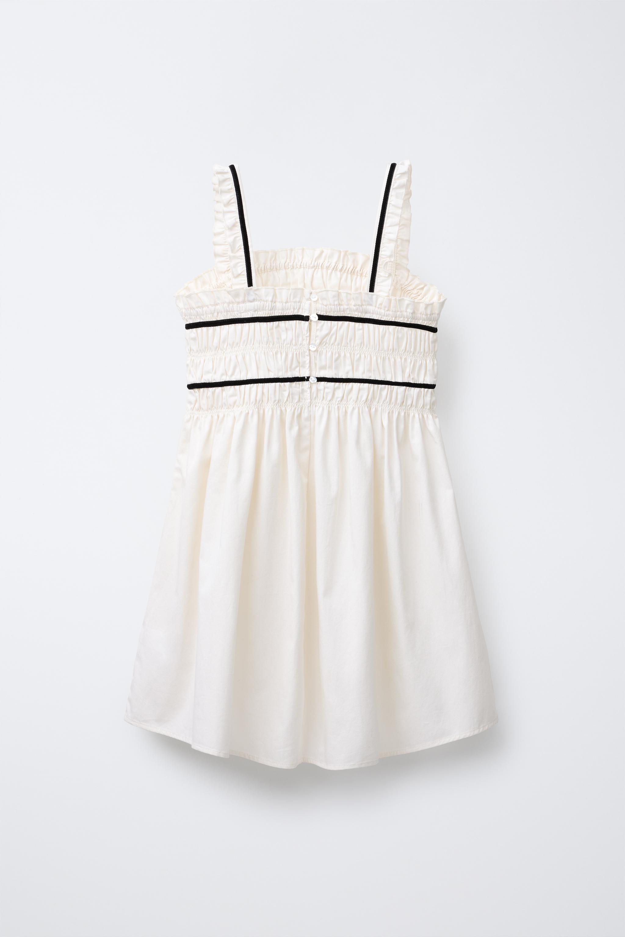 CONTRAST PIPING BOW DRESS