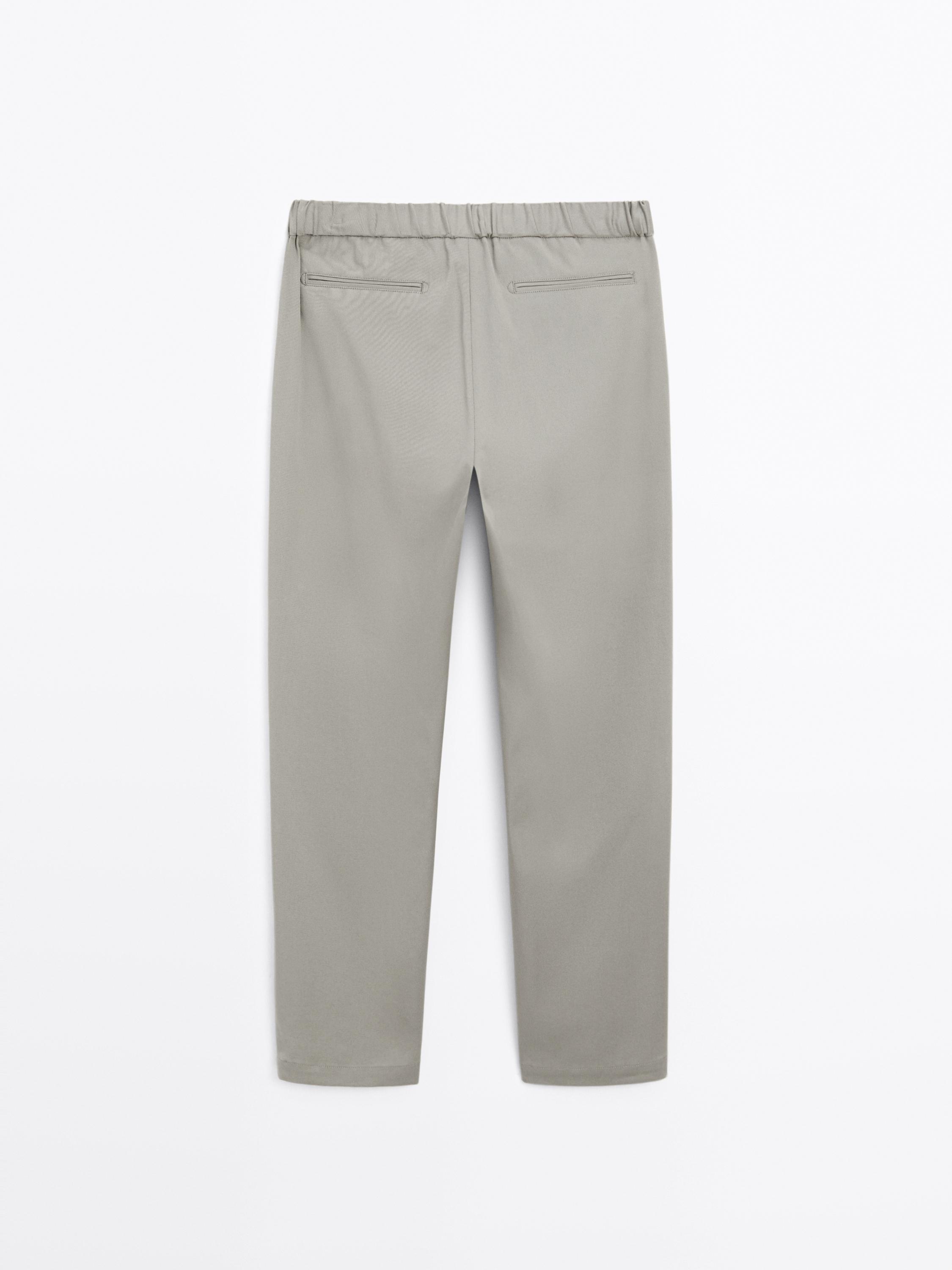 Cotton blend semi joggers