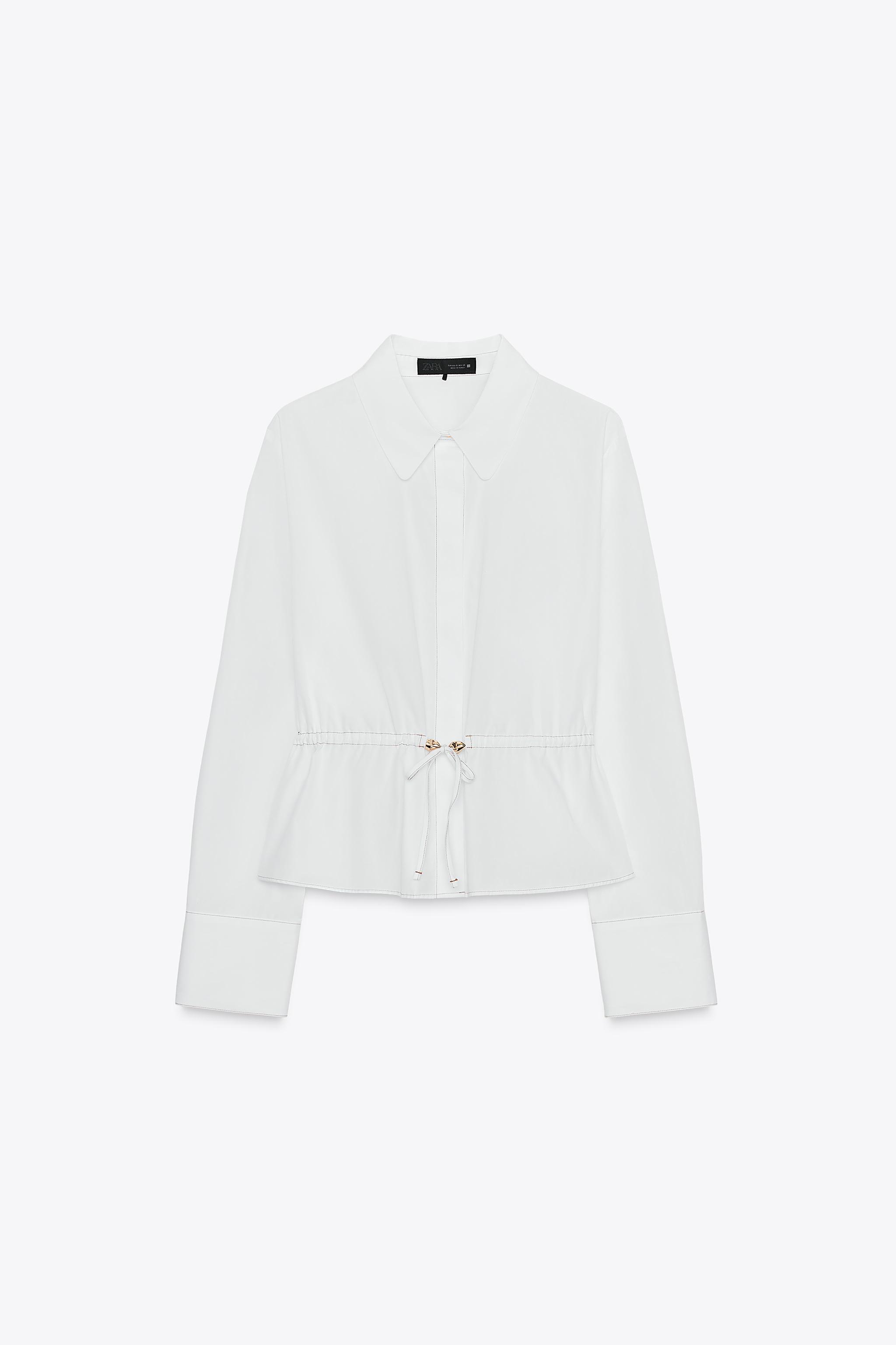 POPLIN TOPSTITCH SHIRT