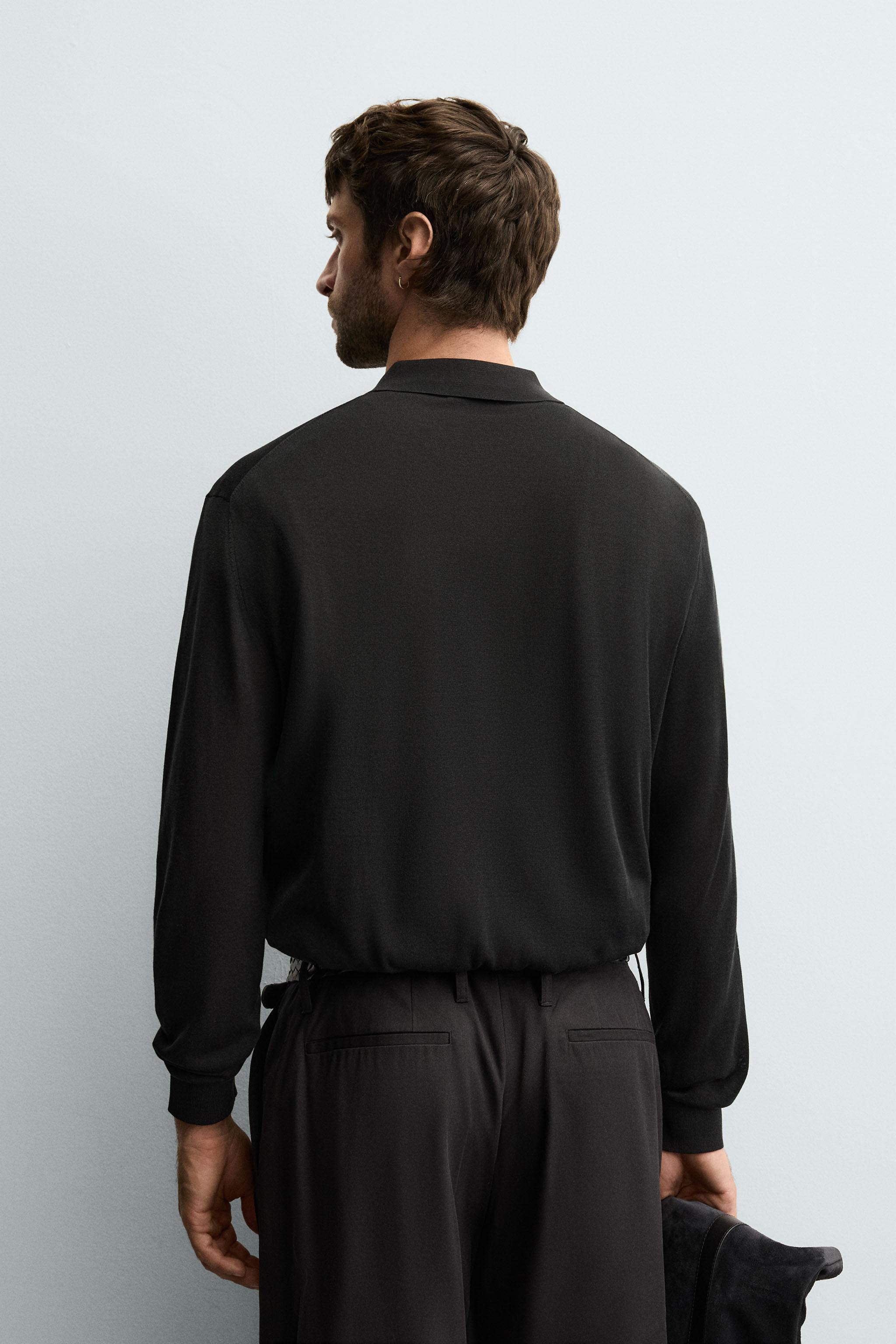 COTTON SILK KNIT POLO