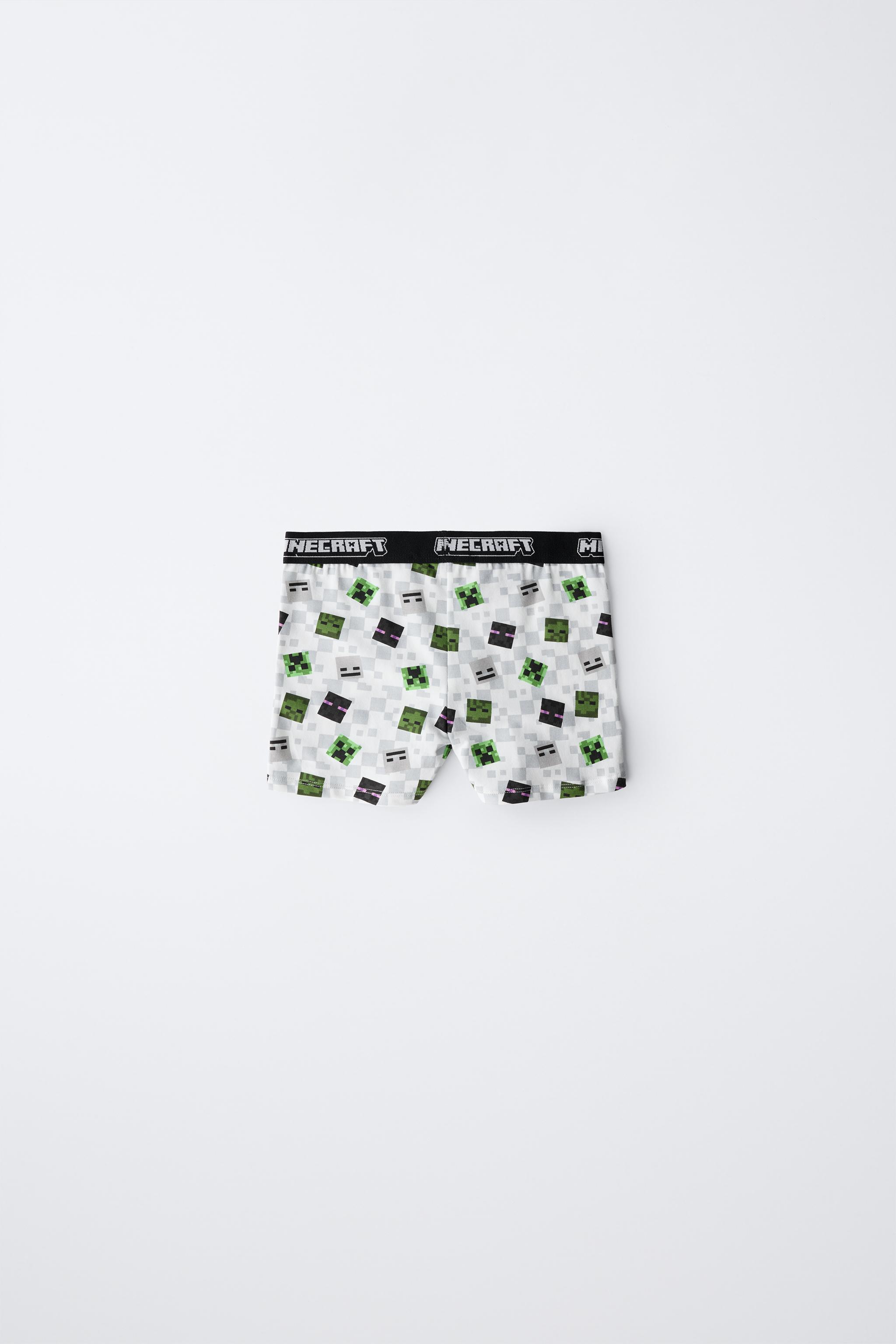 AGES 6-14/ TWO-PACK OF MINECRAFT © MOJANG AB. ™ BOXERS