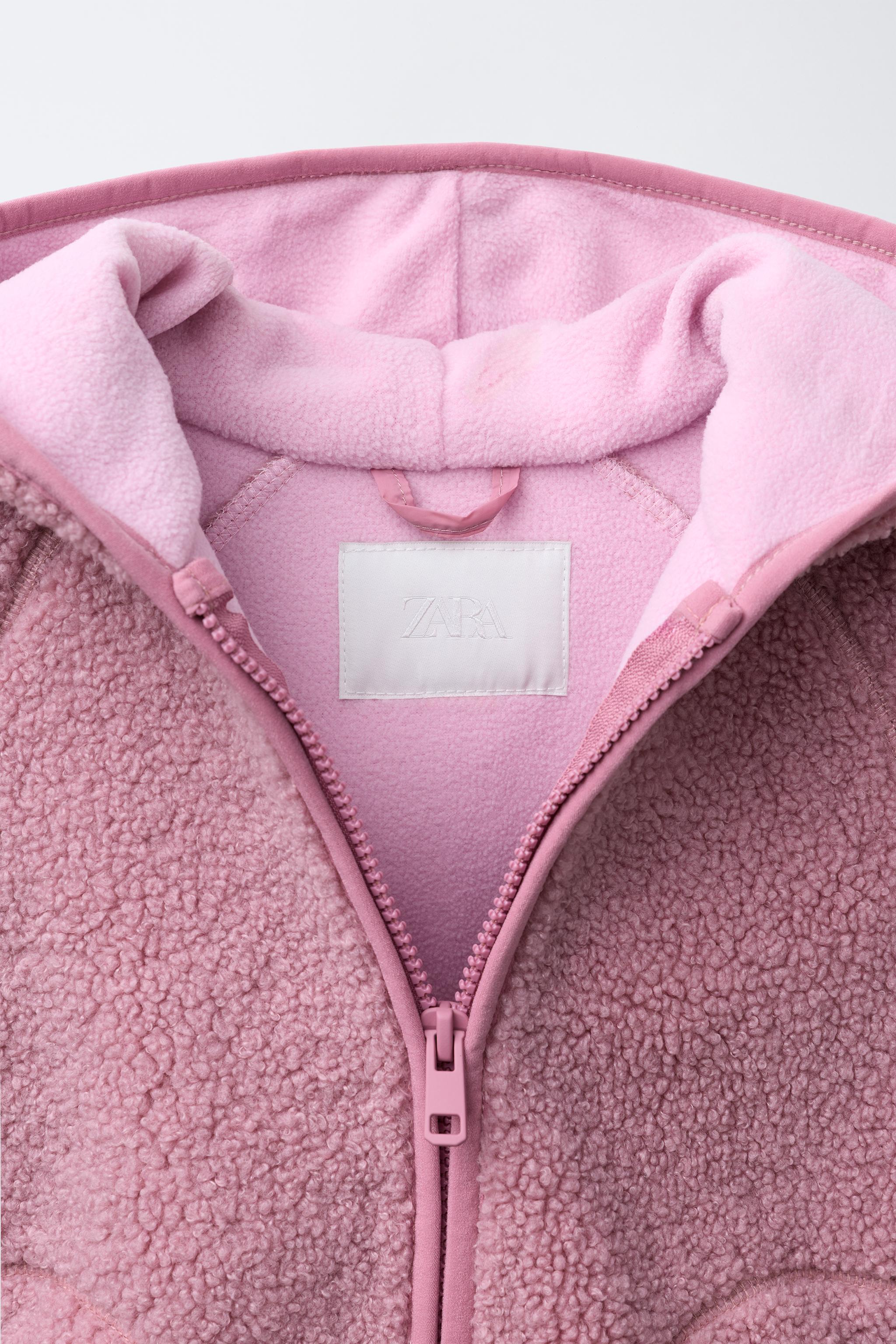 HOODED FAUX SHEARLING JACKET