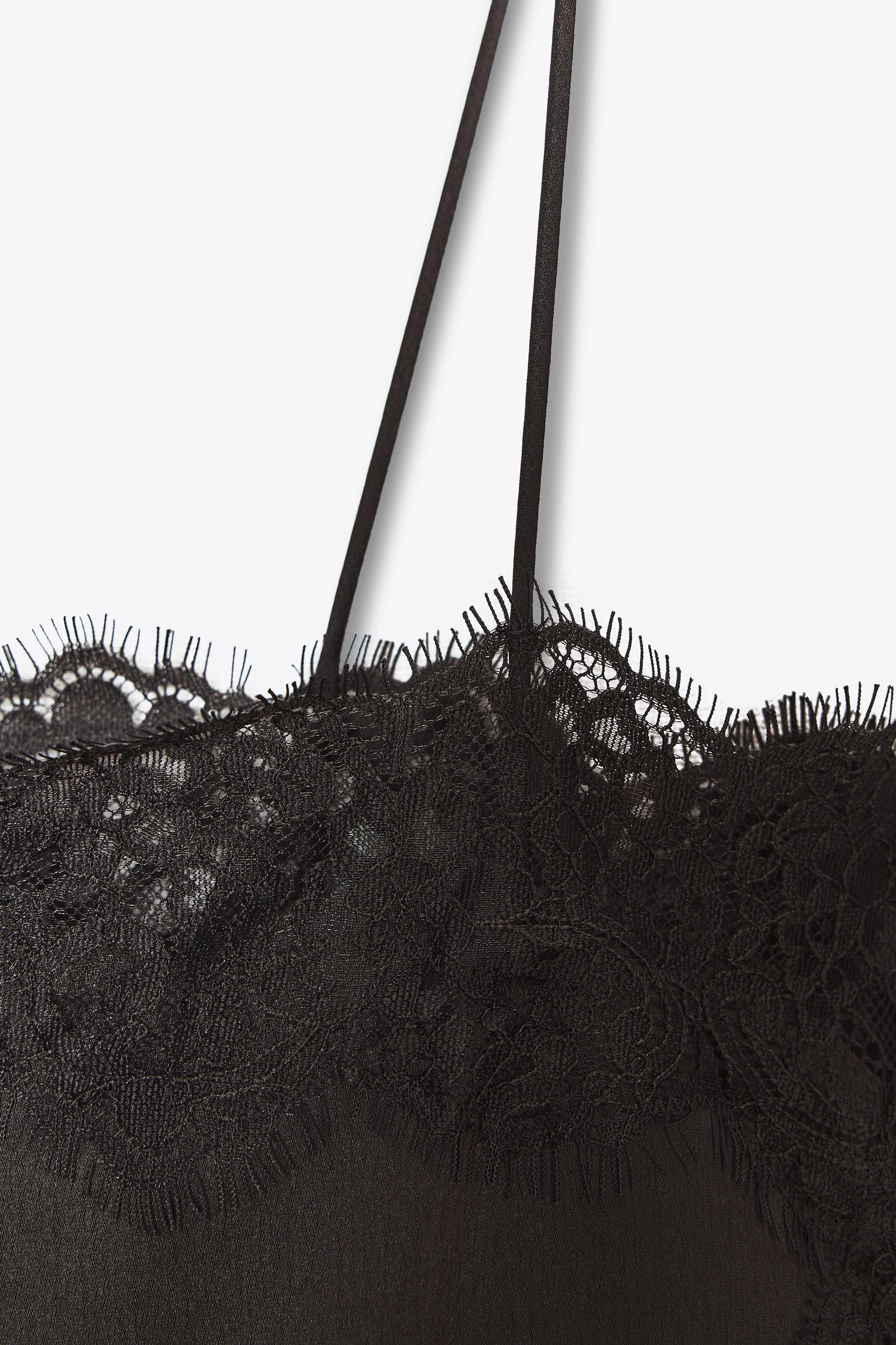 SATIN EFFECT LACE TOP ZW COLLECTION