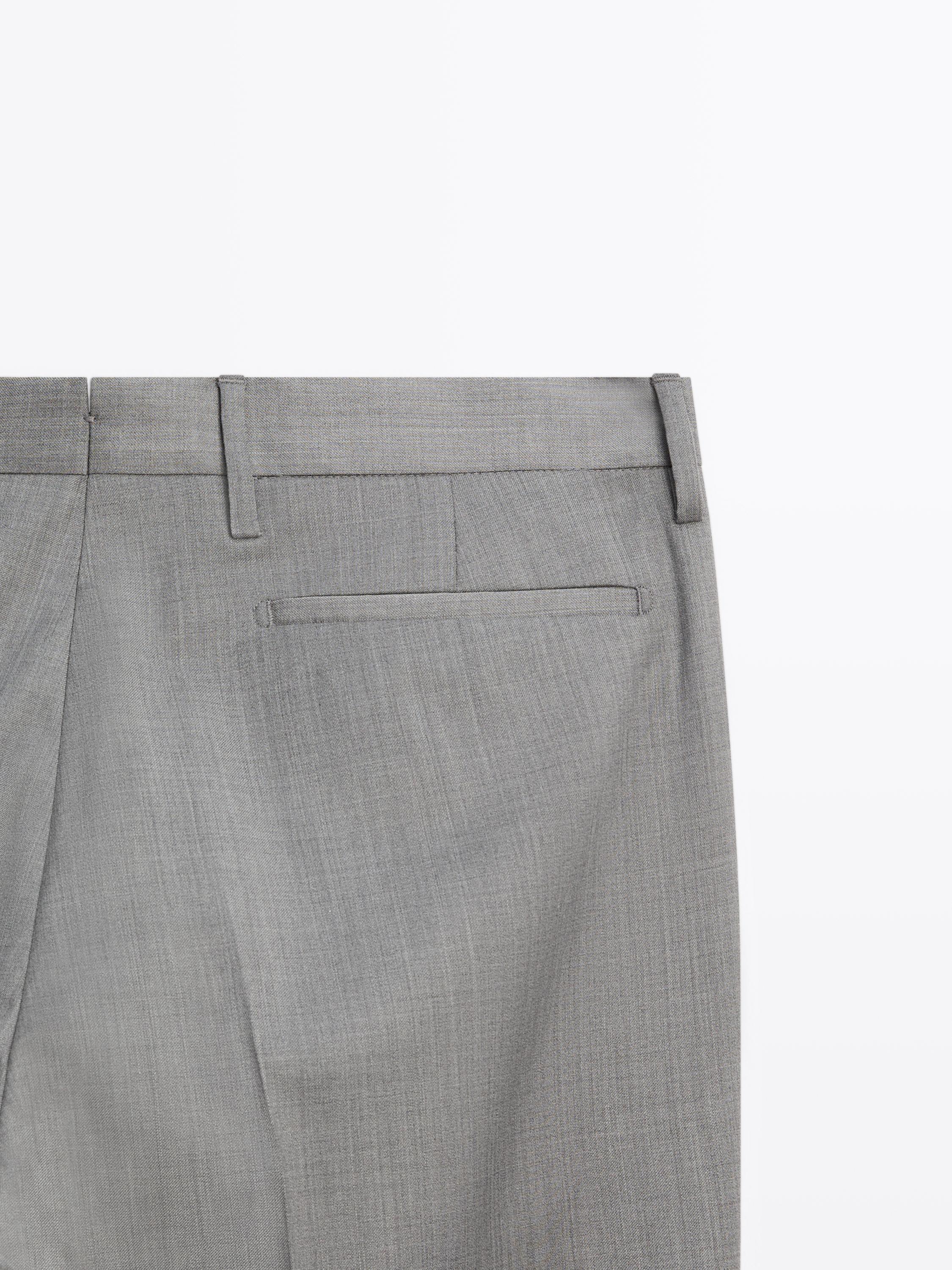 100% wool suit trousers