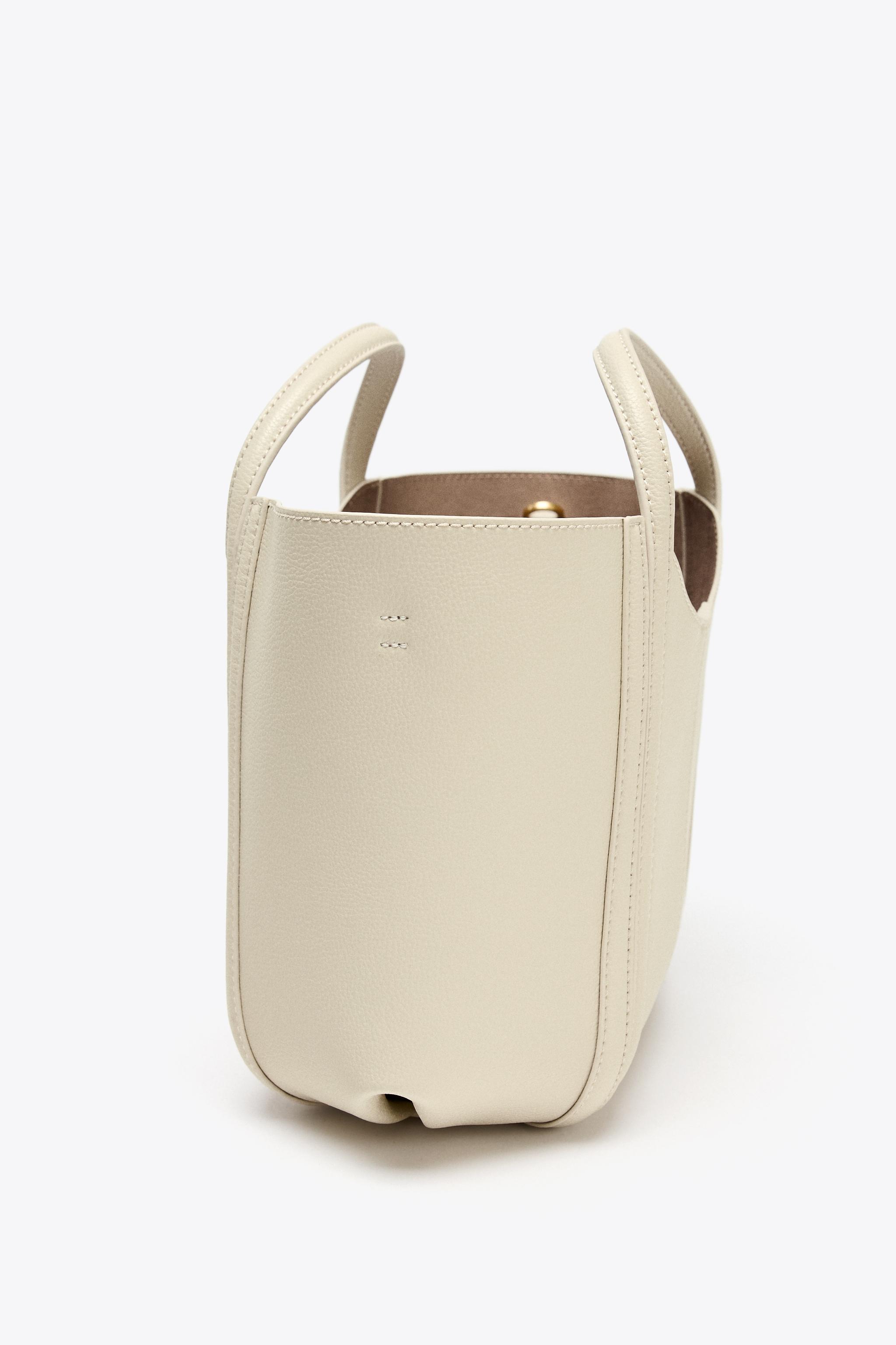 TOPSTITCHED MINI CITY BAG