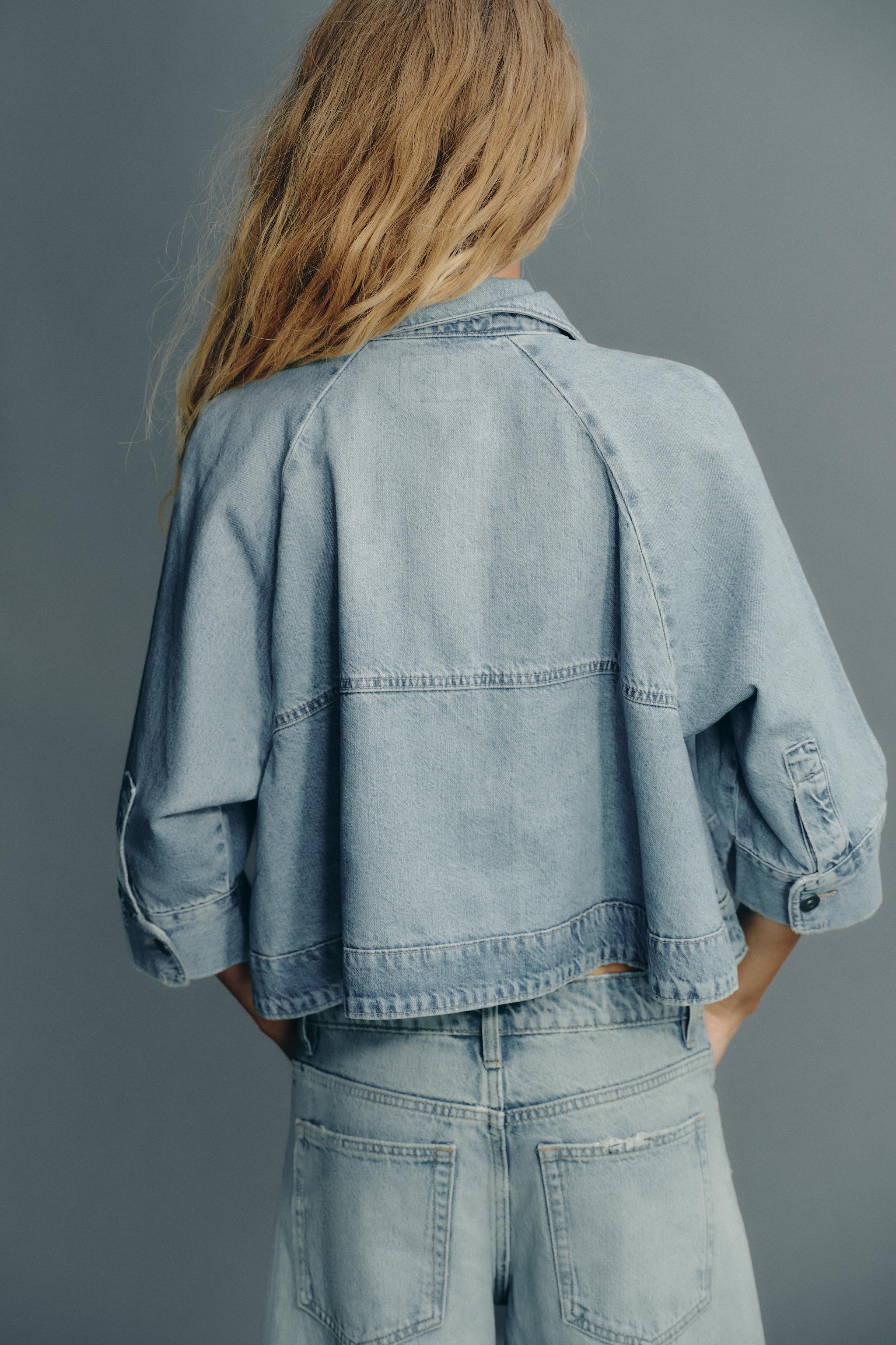 TRF DENIM CAPE JACKET