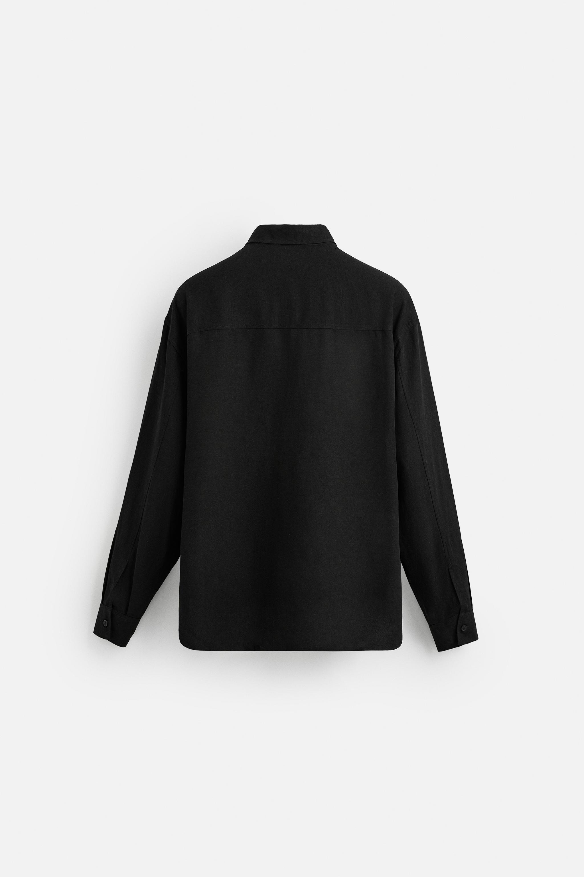 VISCOSE - LINEN TIE SHIRT