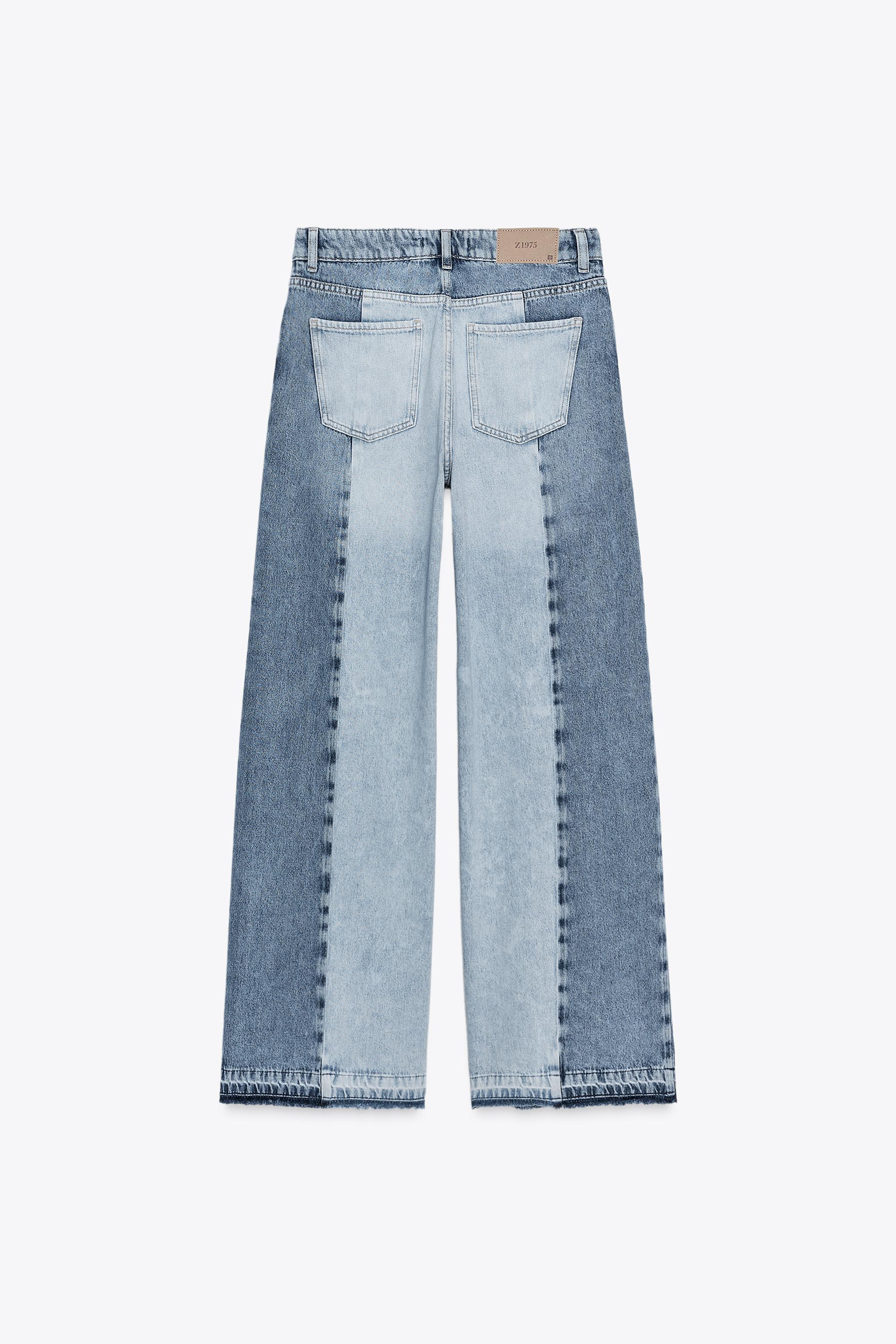Z1975 WIDE LEG HIGH RISE COMBINED JEANS