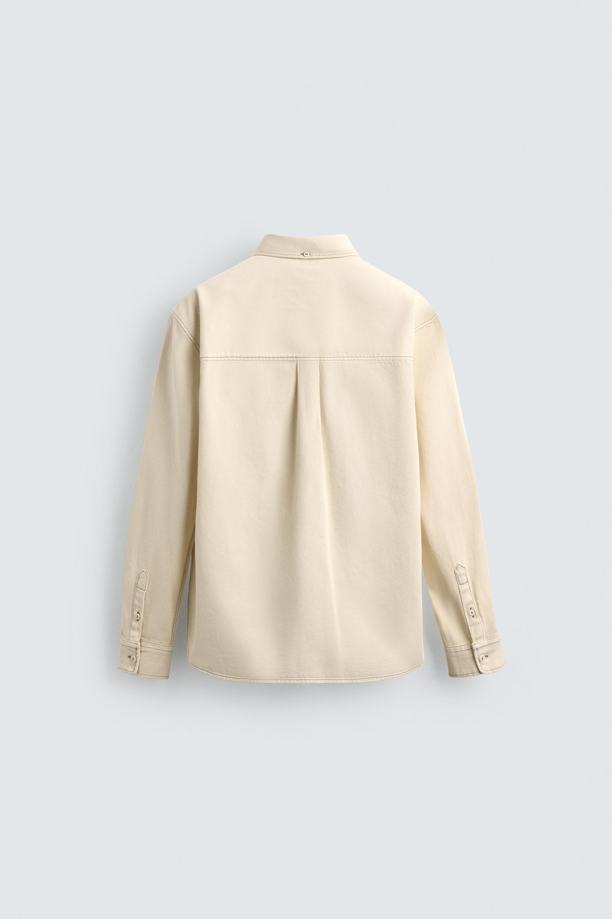CONTRAST STITCHING OVERSHIRT