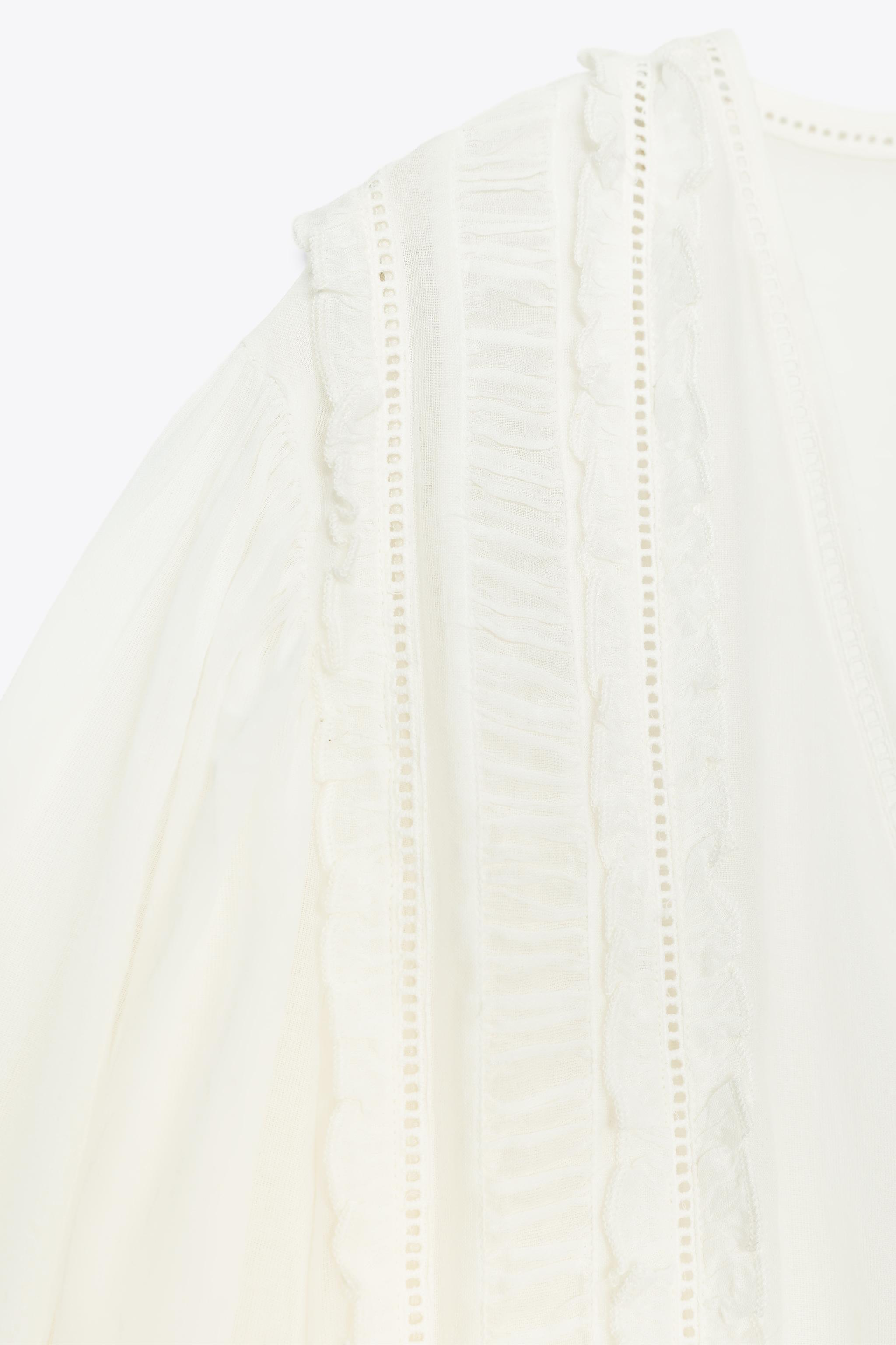 ZW COLLECTION ROMANTIC LADDER STITCH SHIRT