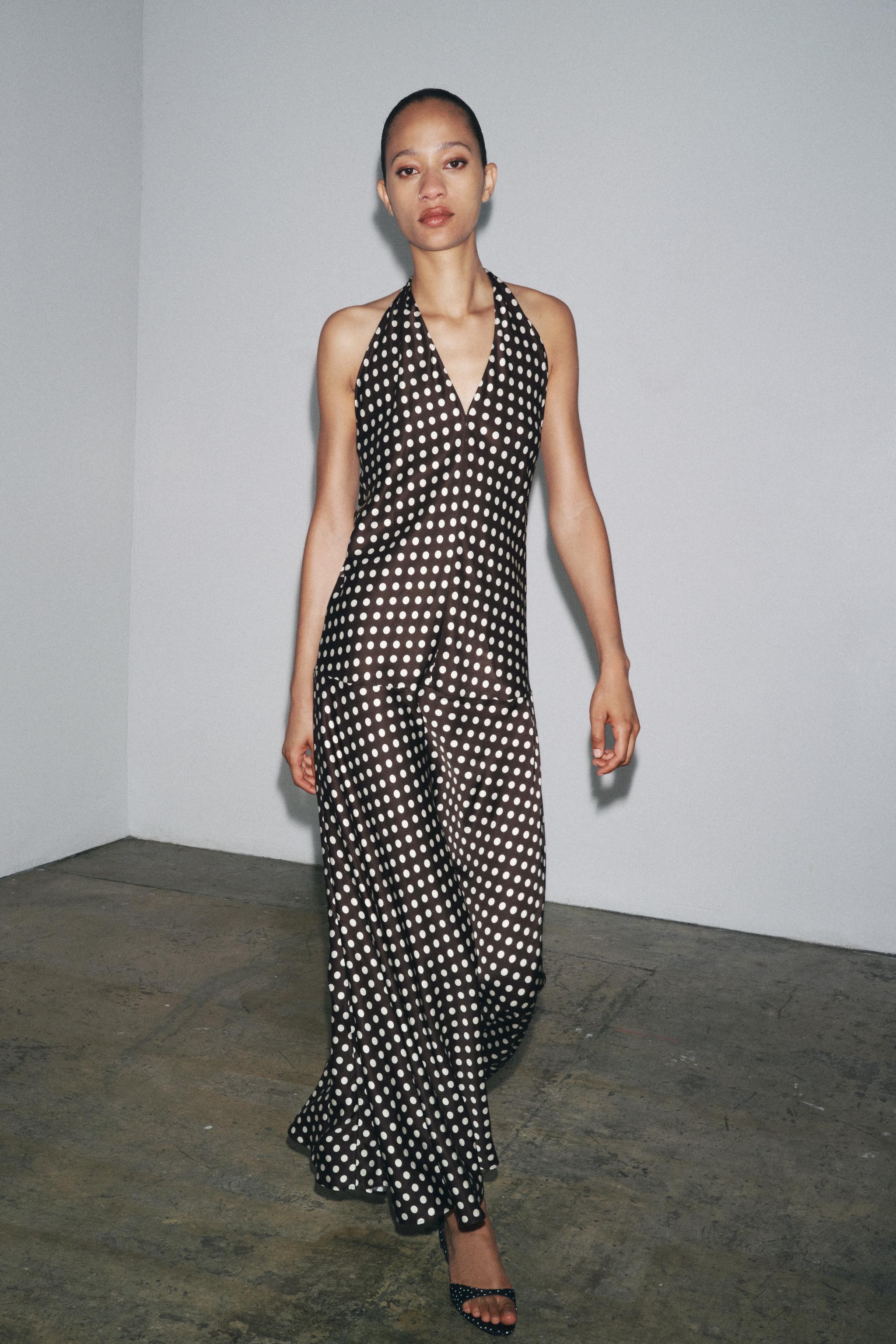 ZW COLLECTION HALTER POLKA DOT DRESS