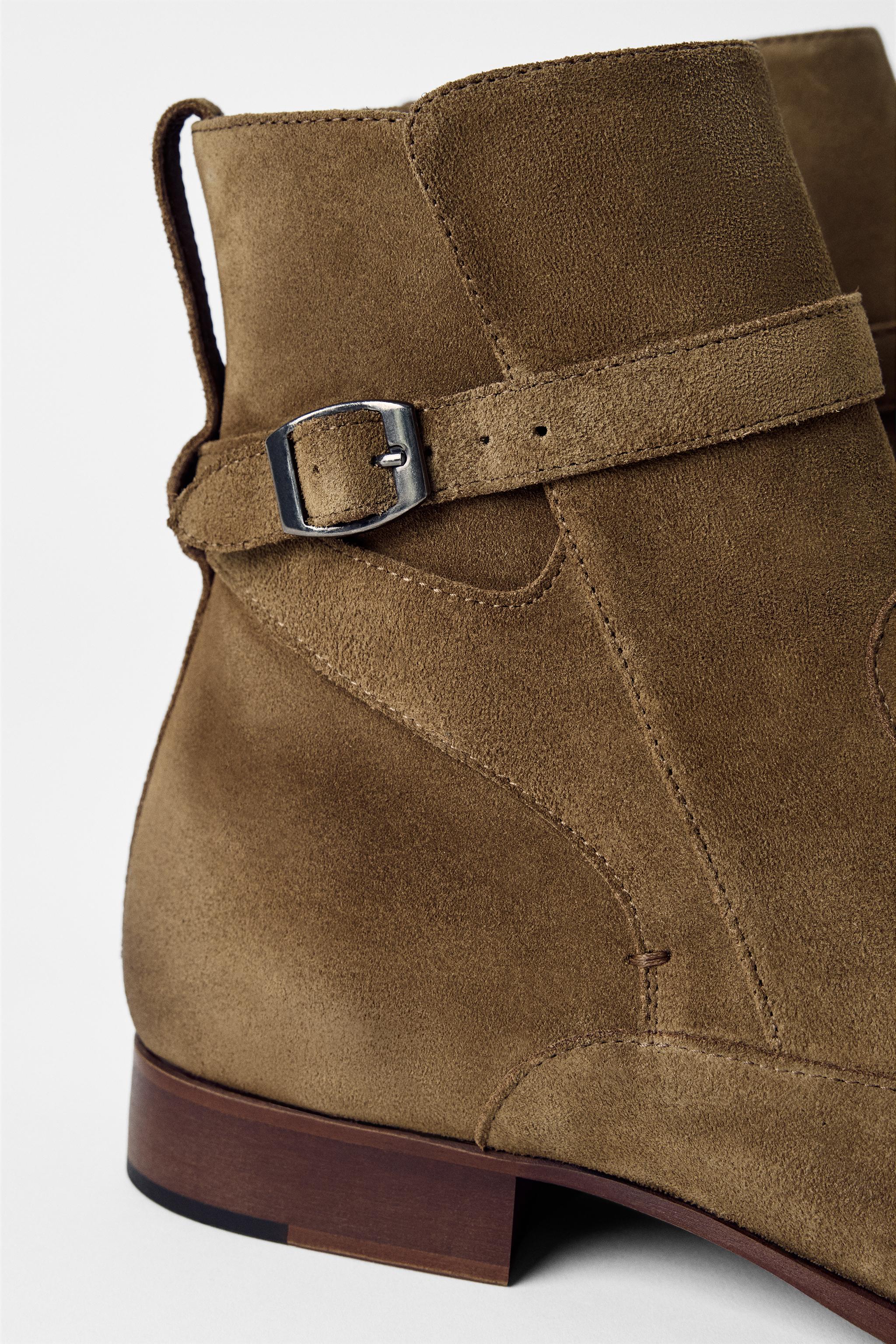 LEATHER BUCKLE BOOTS BOBBY GILLESPIE X ZARA