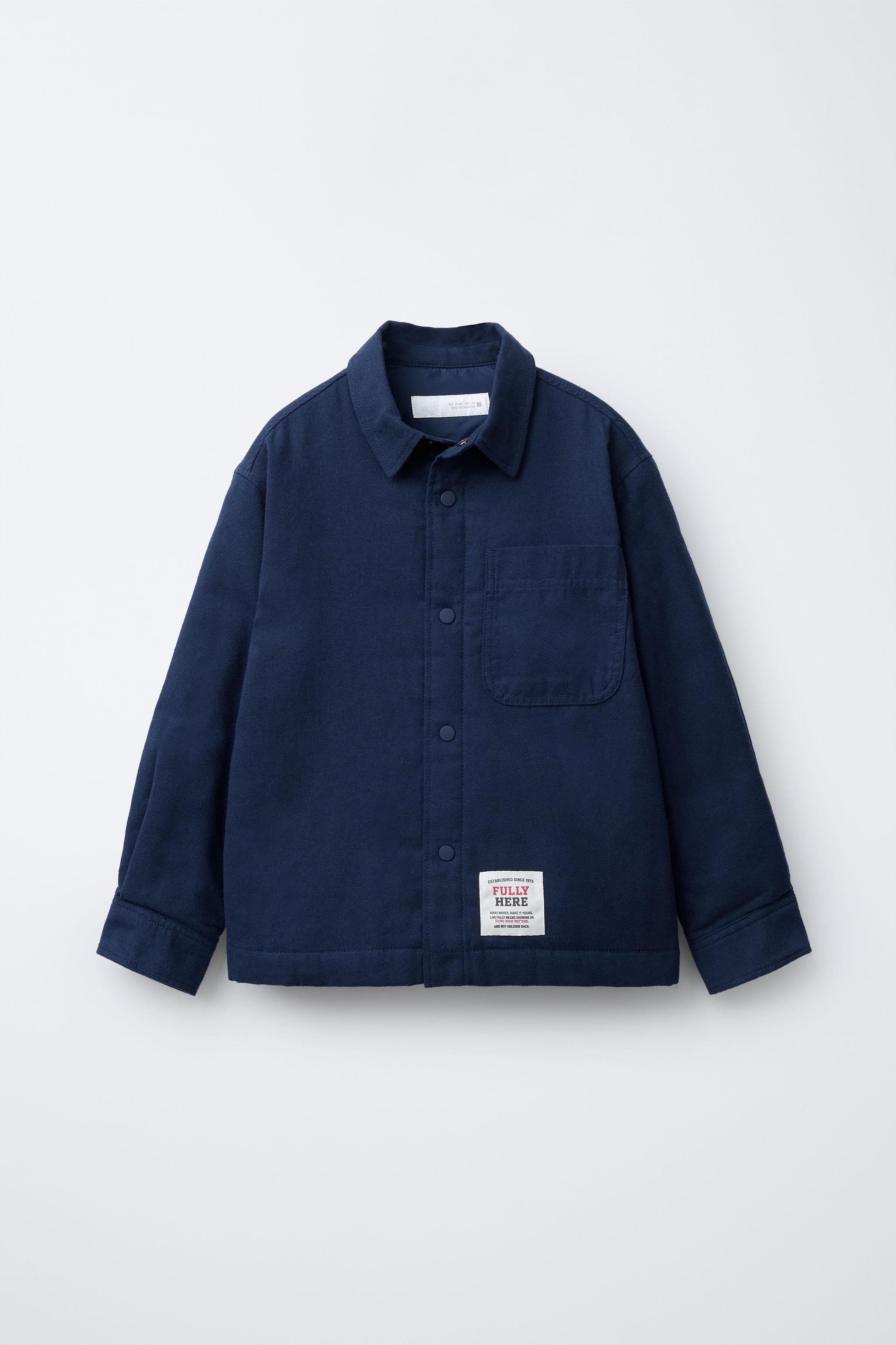 QUILTED LABEL OVERSHIRT