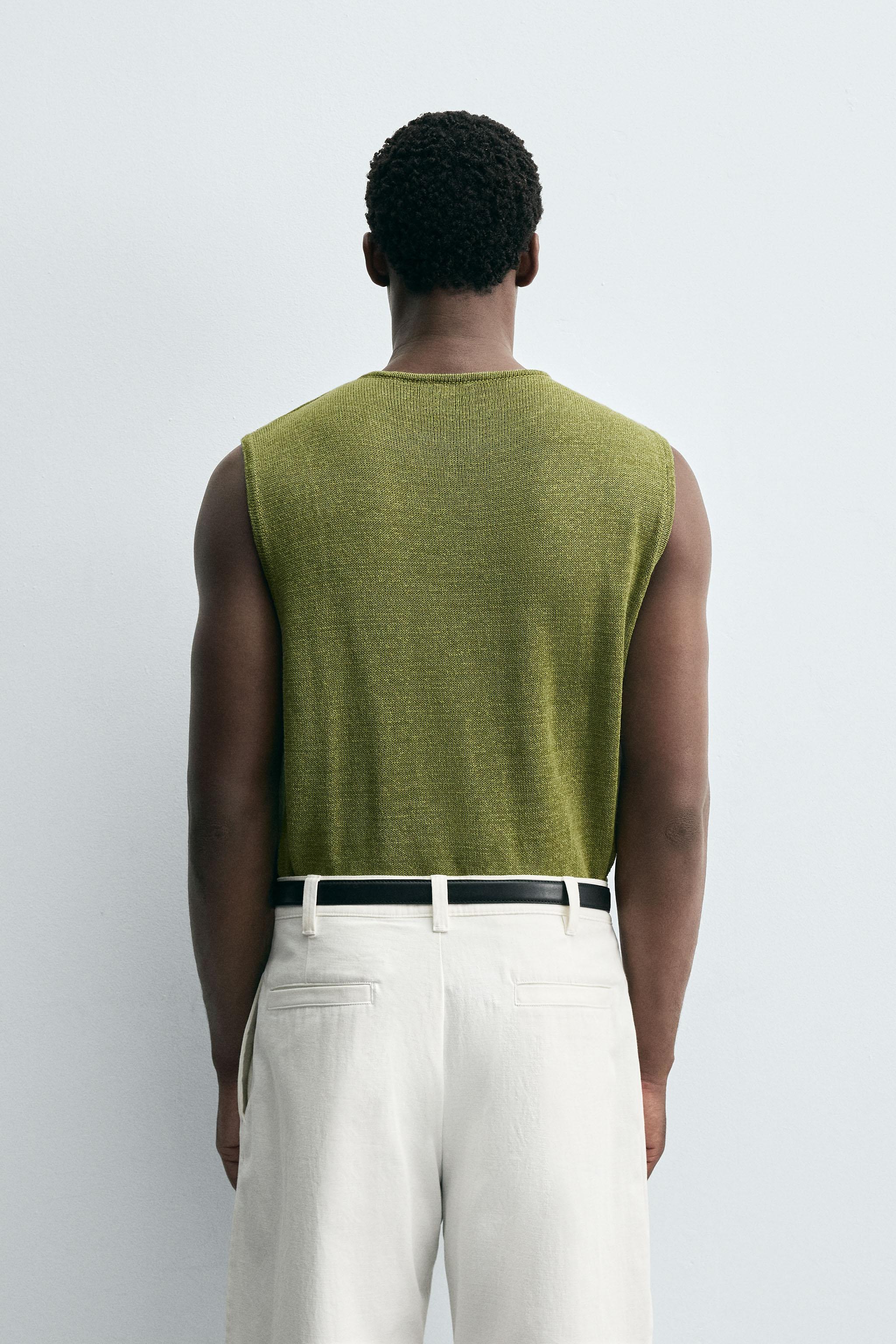 LINEN KNIT VEST