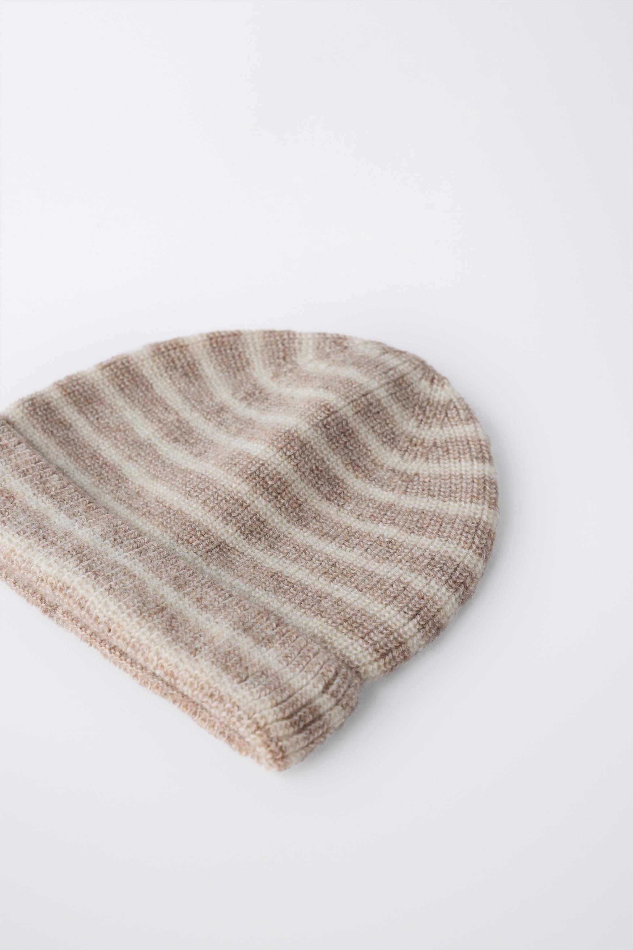 STRIPED WOOL AND CASHMERE HAT