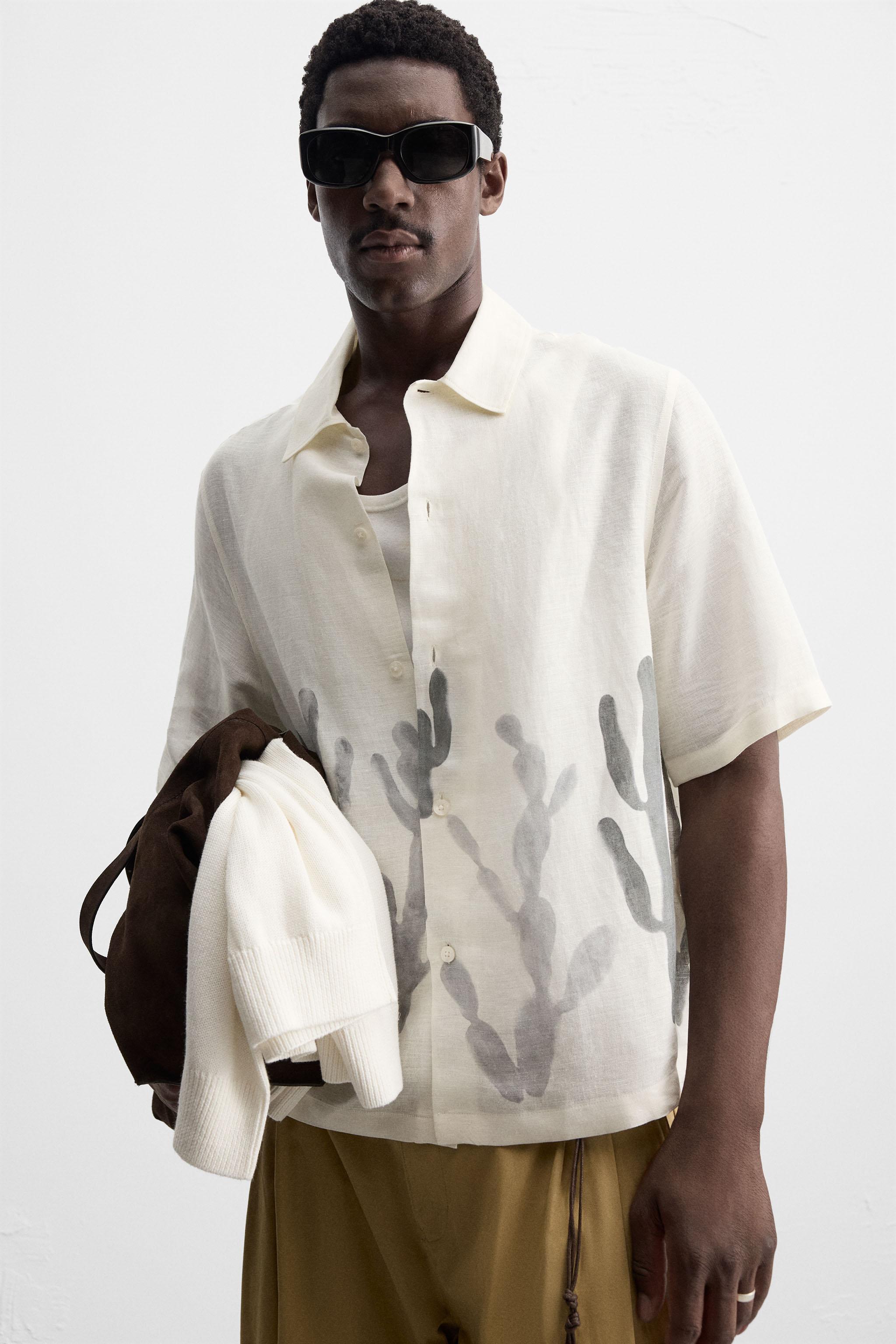 LINEN - VISCOSE CACTUS SHIRT