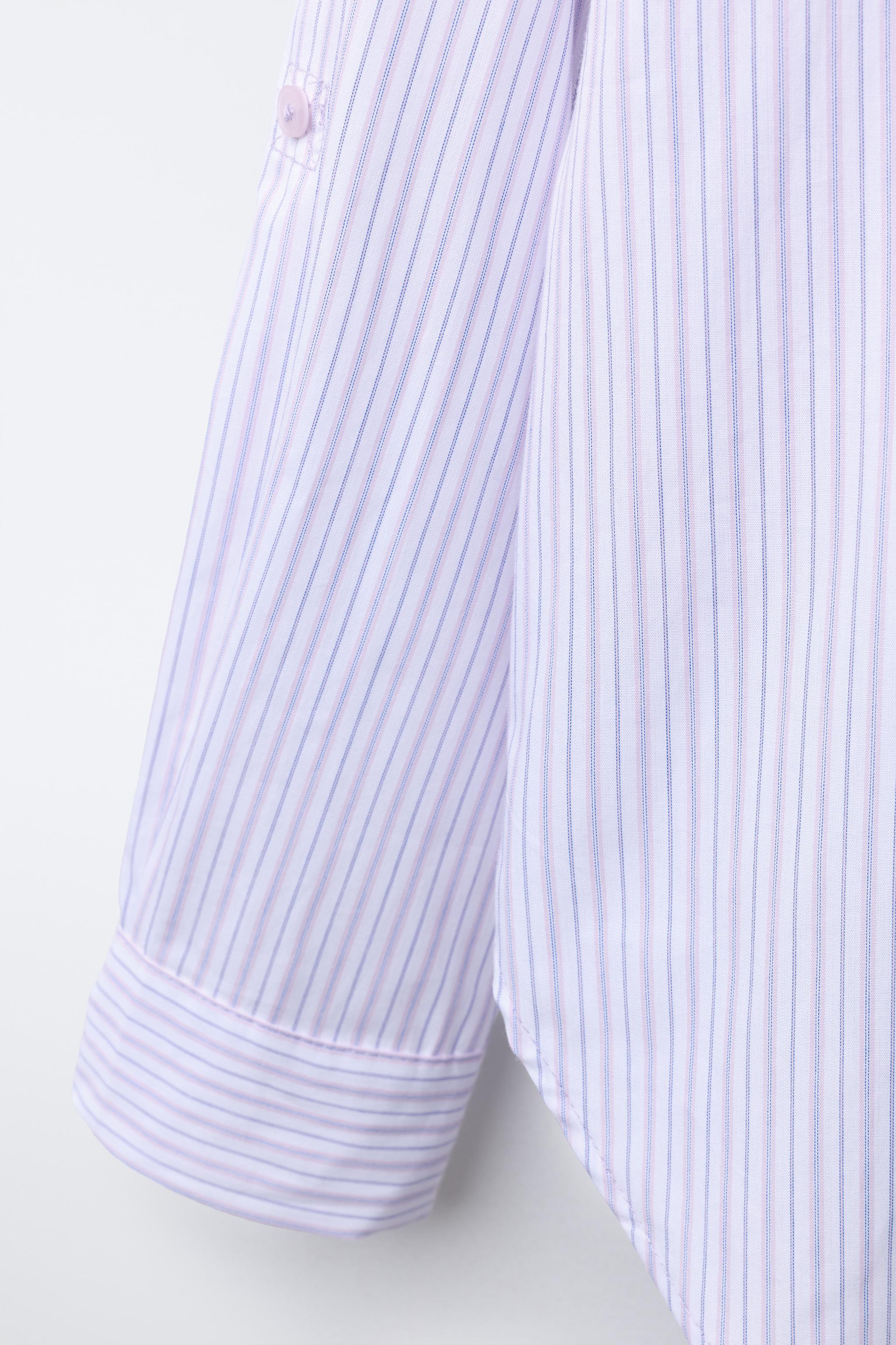 STRIPED POPLIN SHIRT AND RIB T-SHIRT PACK