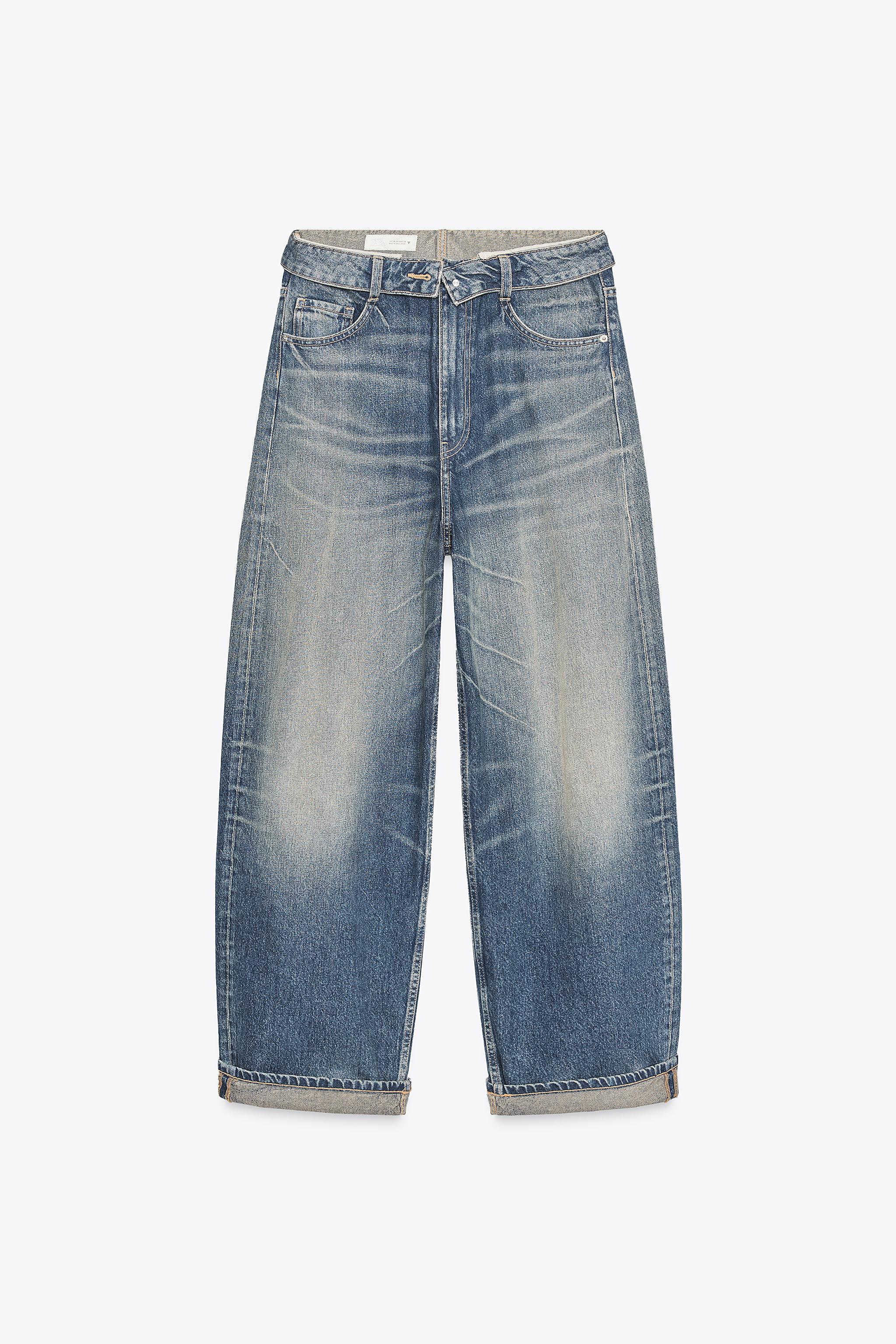 TRF MID-RISE FOLD-OVER WAISTBAND JEANS