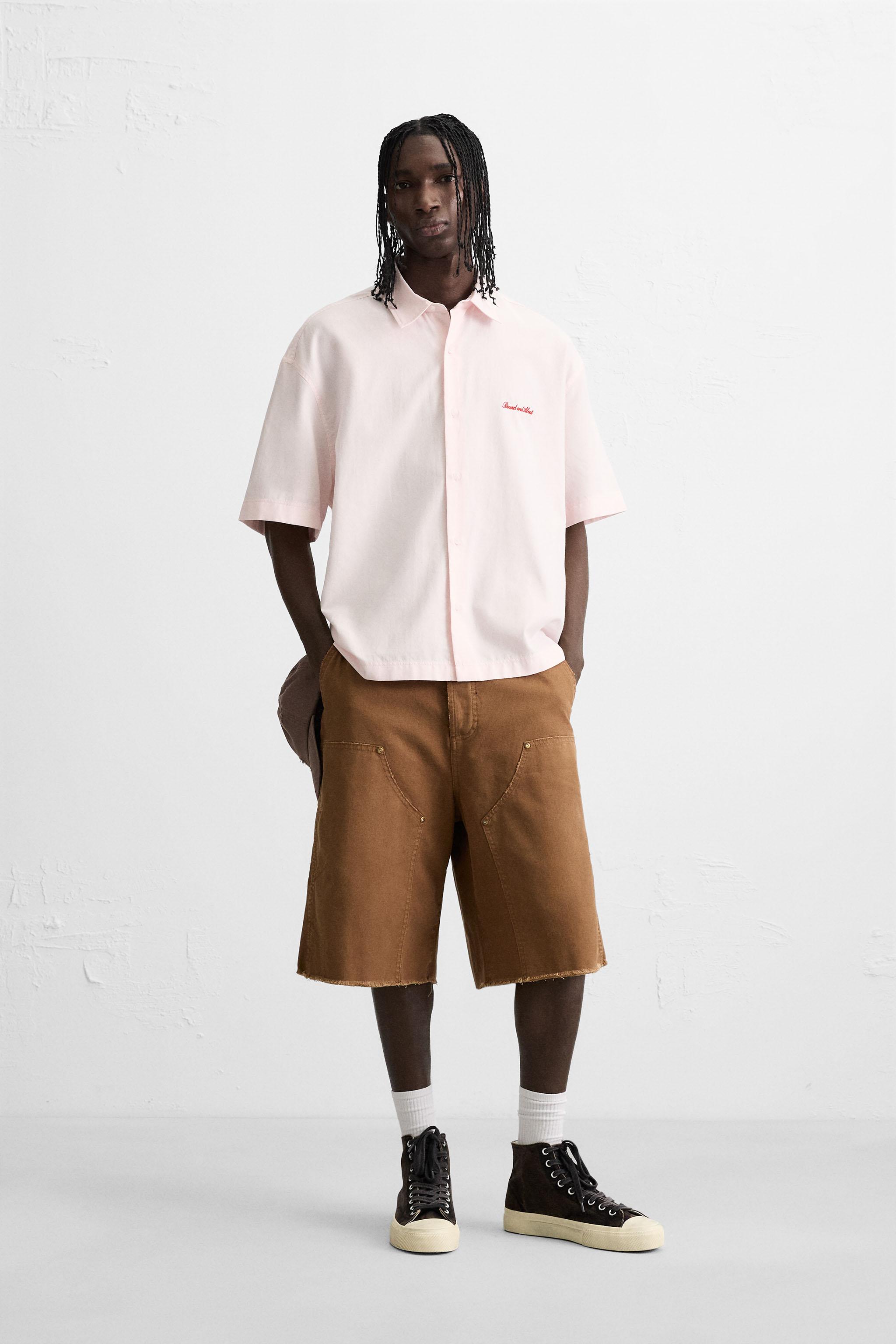 CONTRAST EMBROIDERY SHIRT