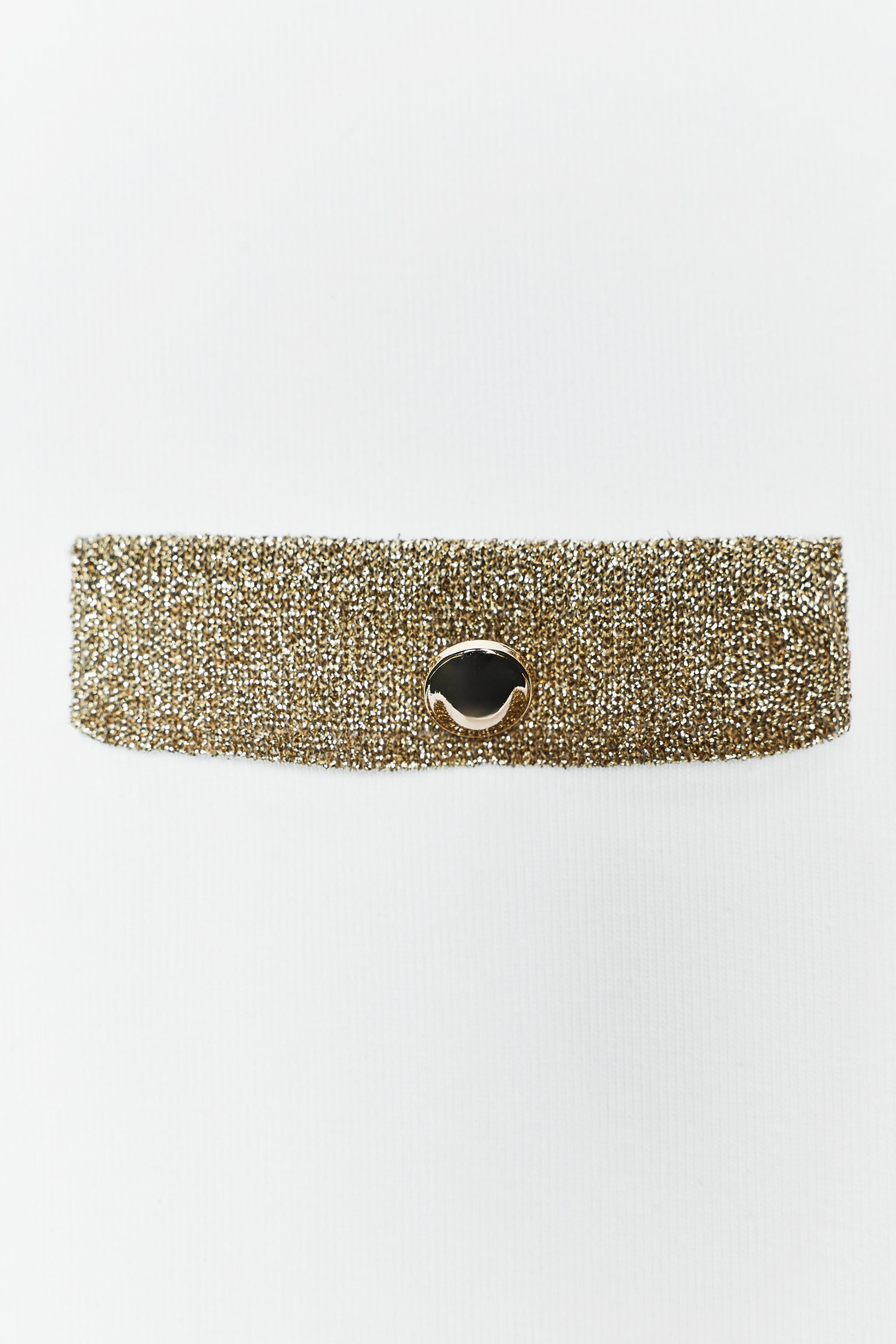 METALLIC THREAD T-SHIRT