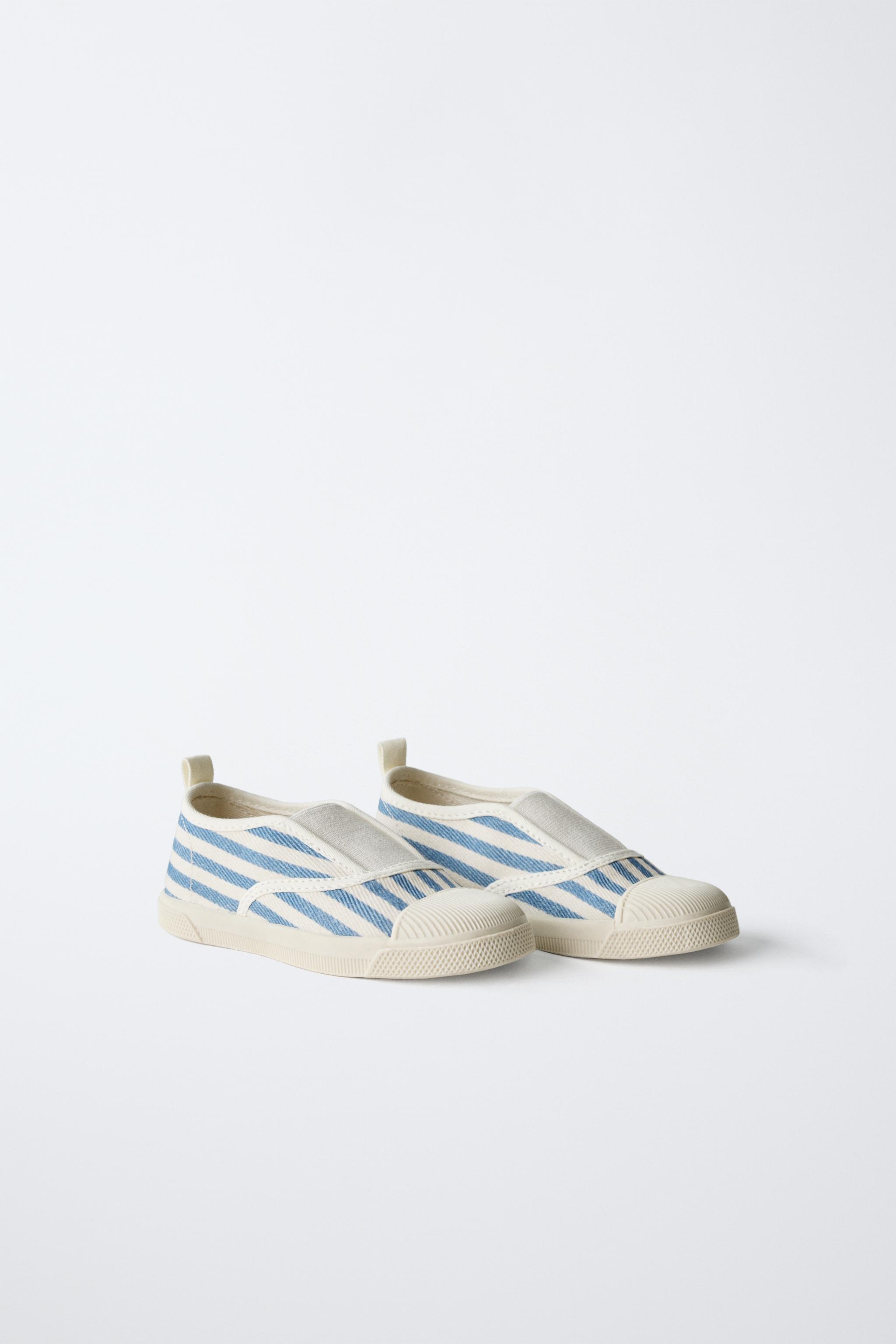STRIPED COTTON SNEAKERS