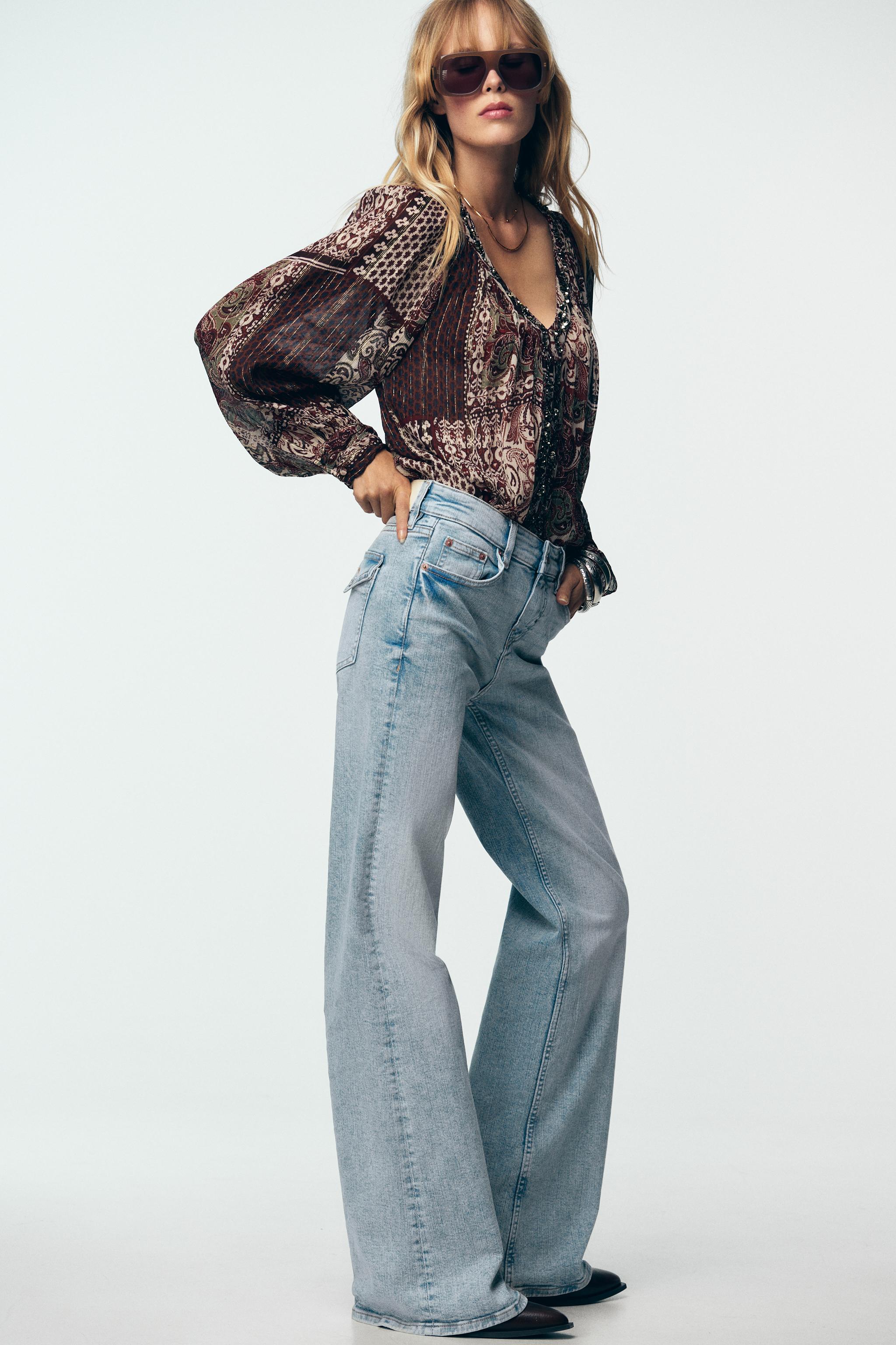 METALLIC THREAD PRINTED BEADED BLOUSE