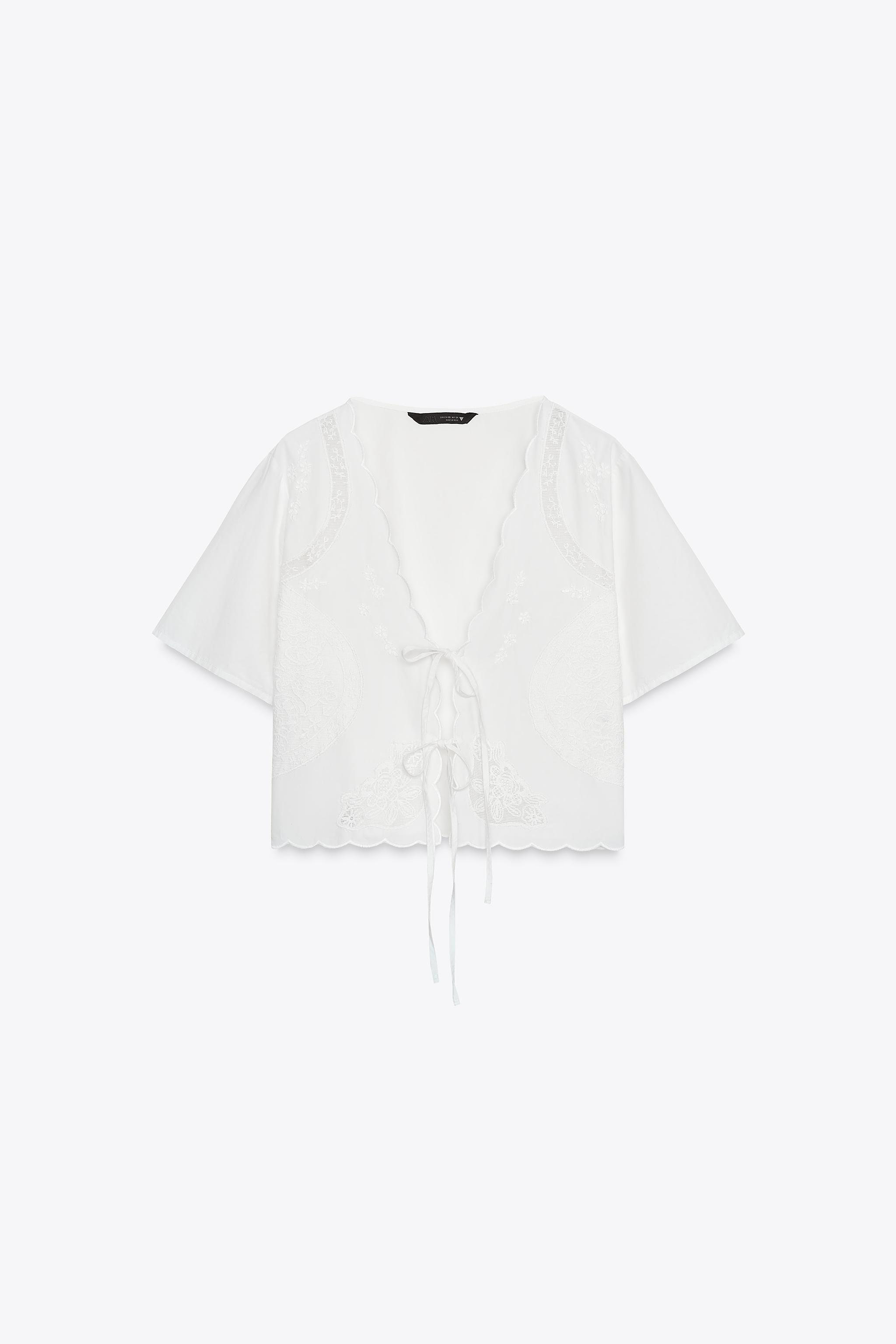 EMBROIDERED TIE SHIRT