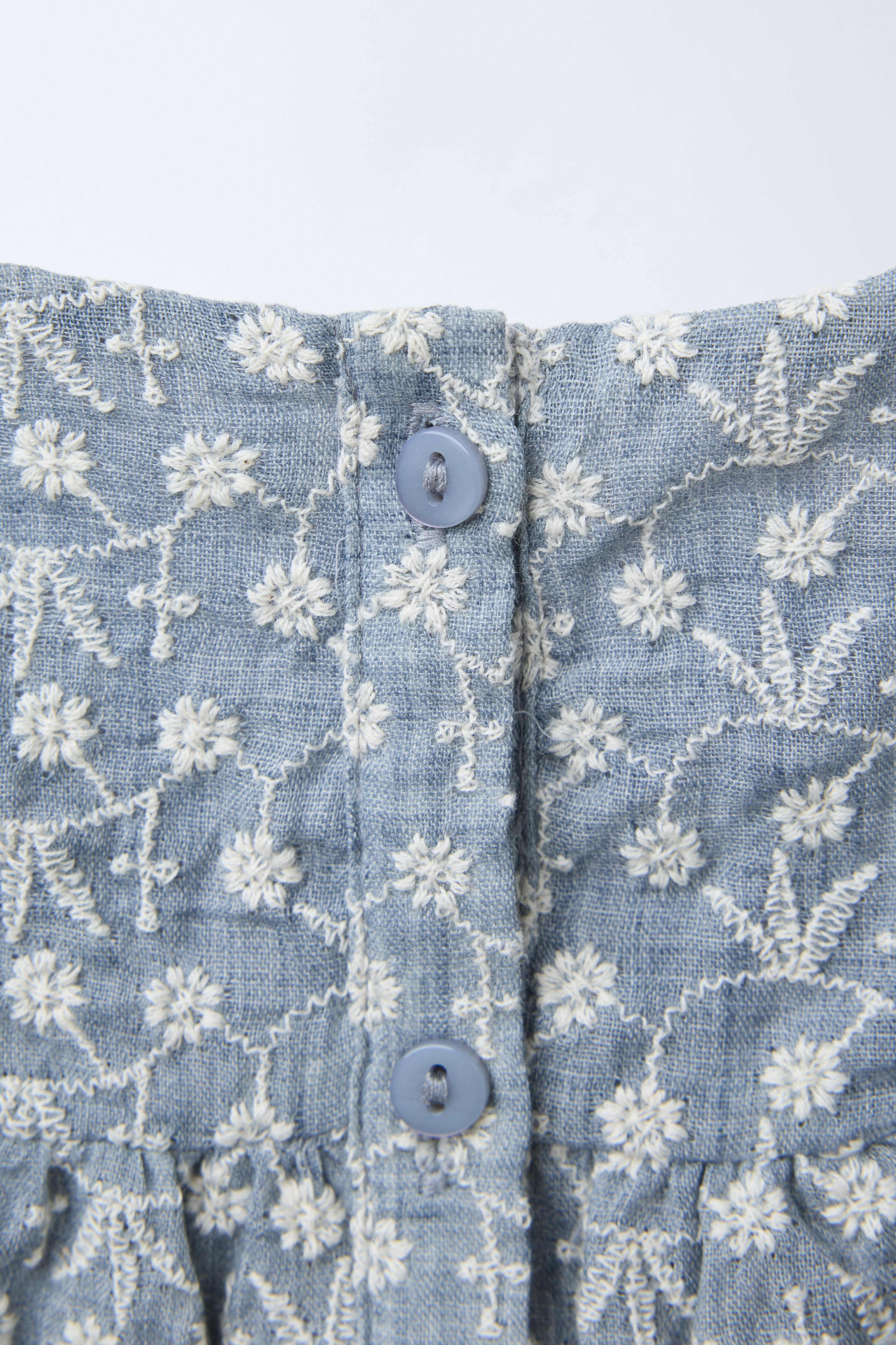 RUFFLED FLORAL EMBROIDERED ROMPER