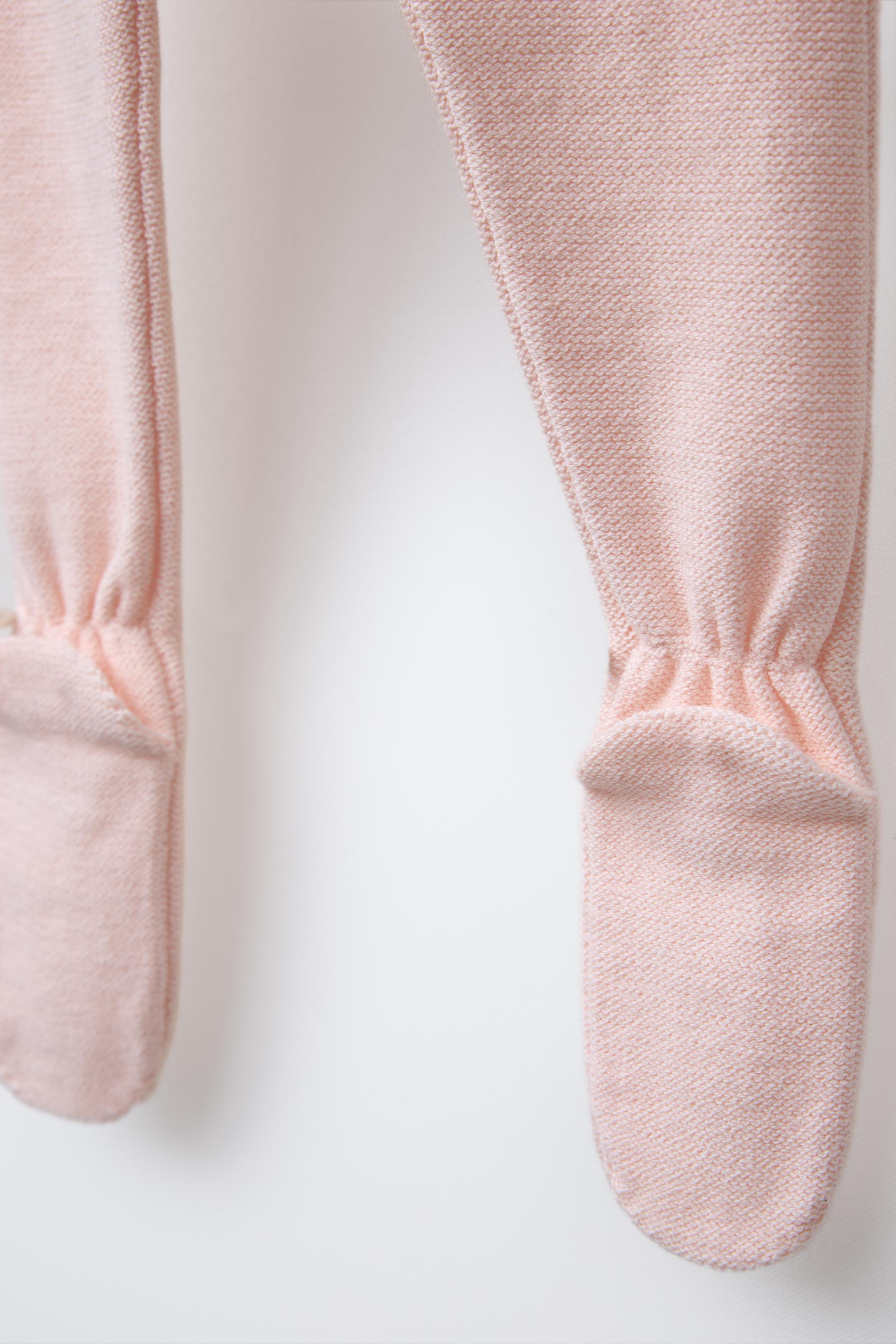 BOW KNIT FOOTED LEGGINGS