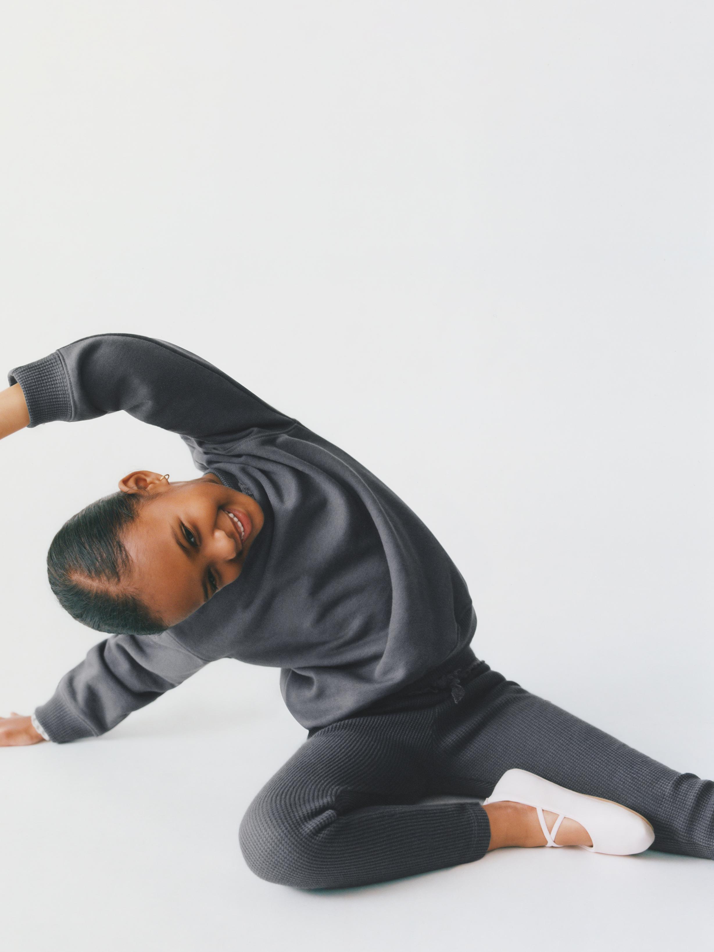 WAFFLE DETAIL SWEATSHIRT