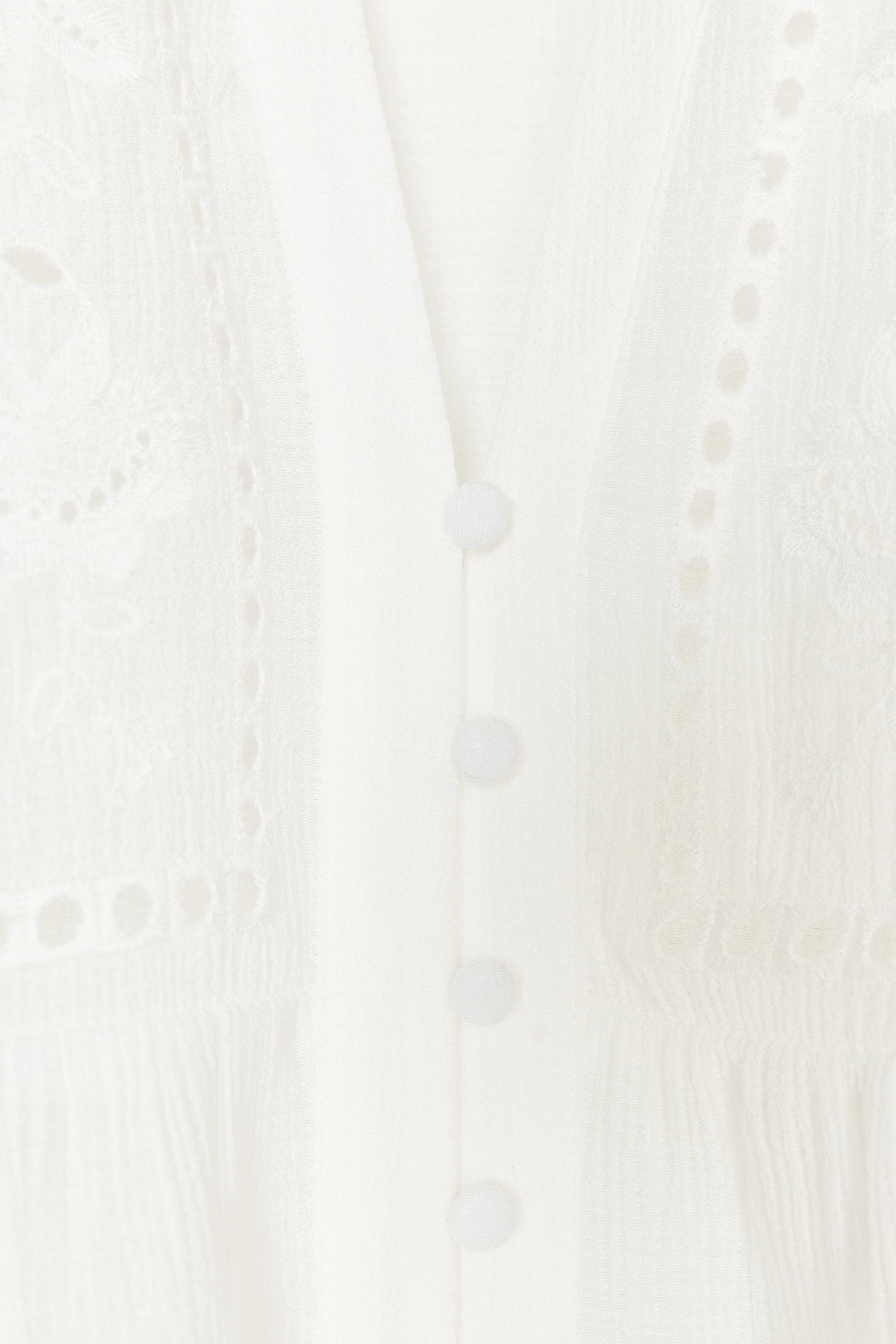 SHORT EMBROIDERED EYELET BLOUSE