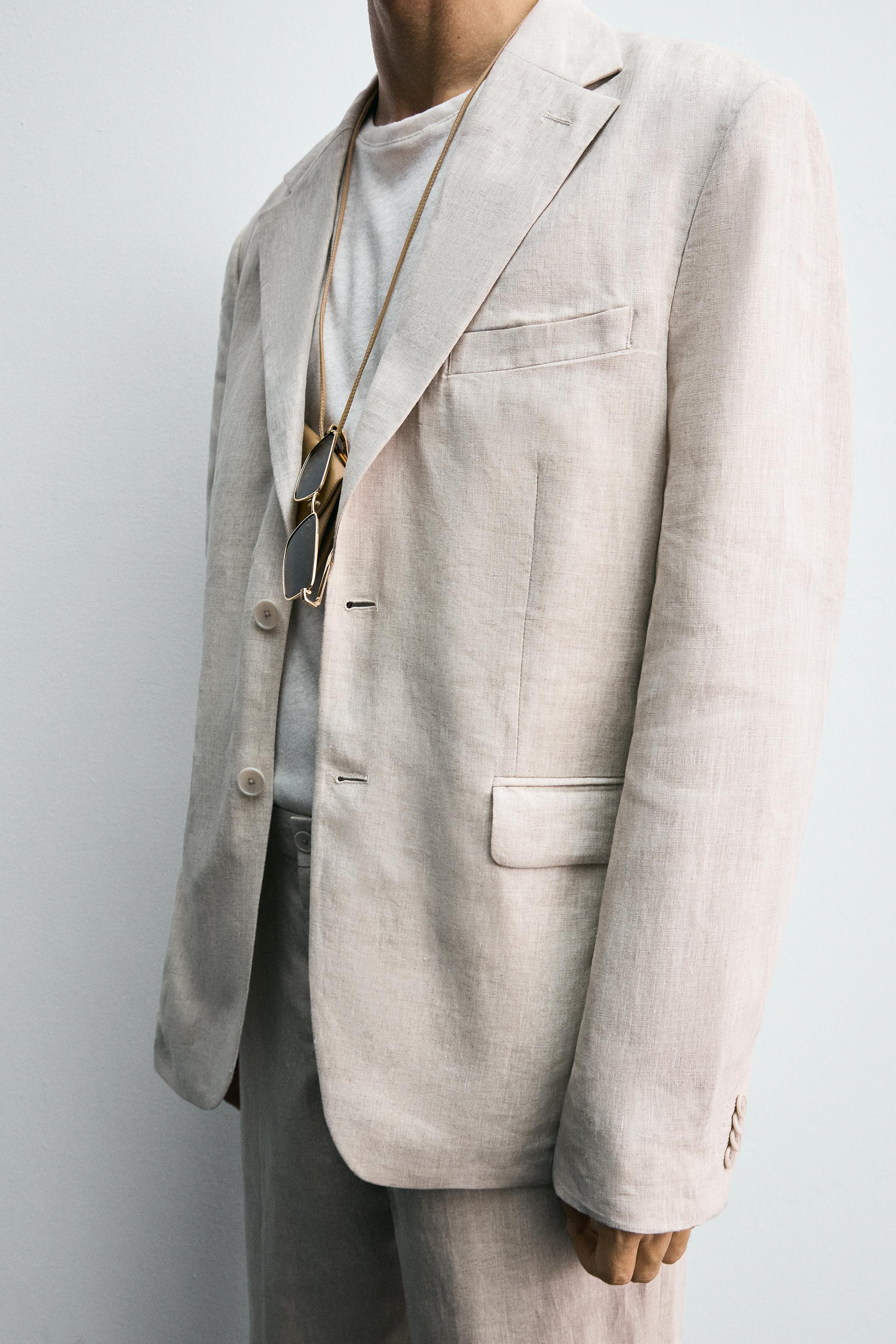 100% LINEN SUIT BLAZER