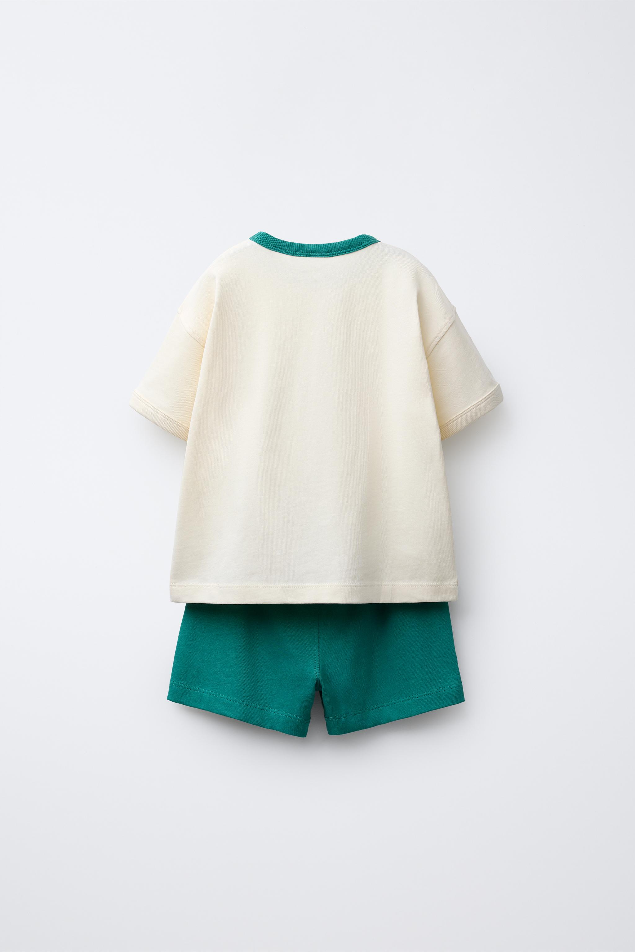 SPORTY JOGGING T-SHIRT AND BERMUDA SET