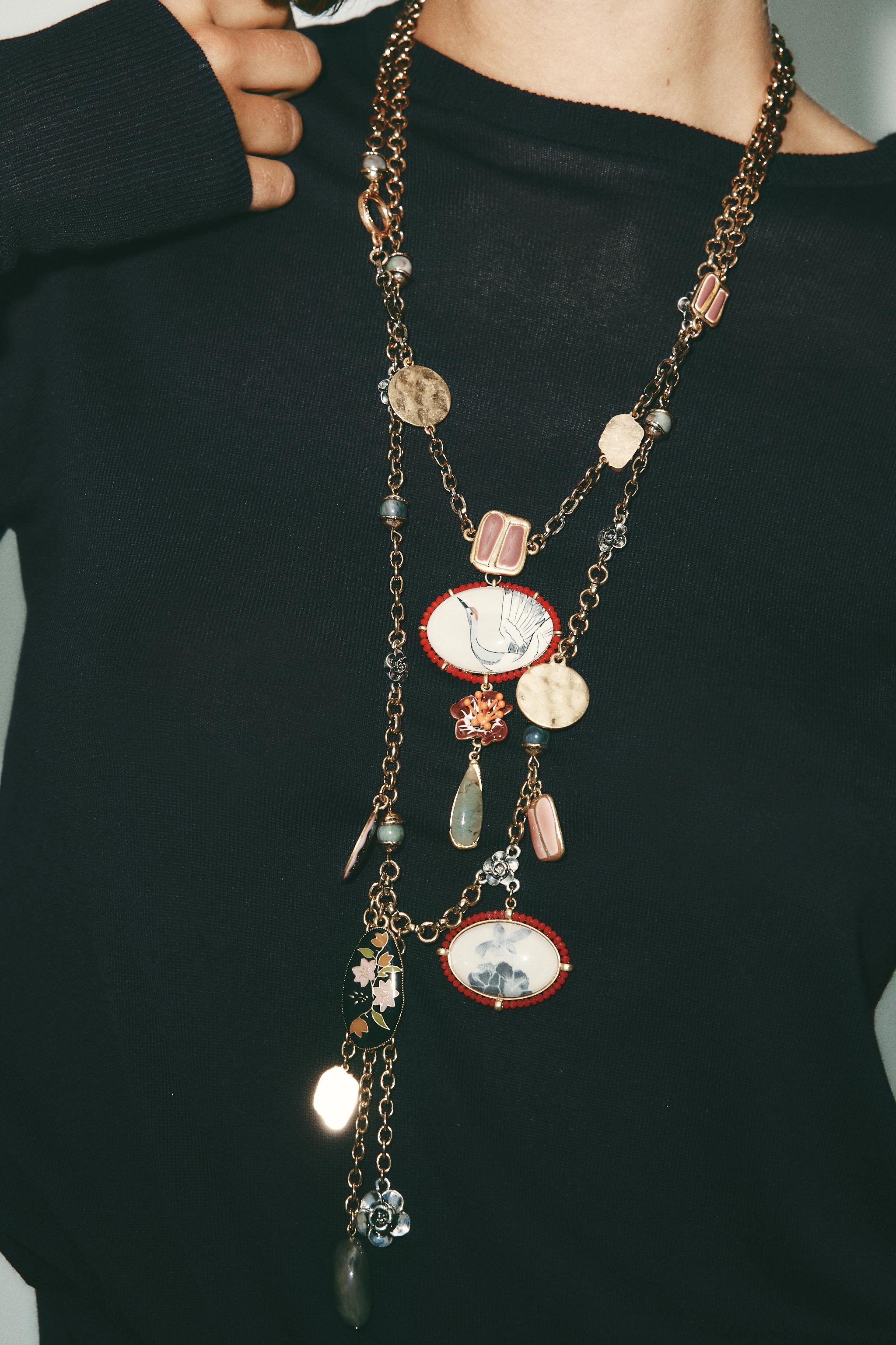 2-PACK OF RESIN CHARM LINK NECKLACES