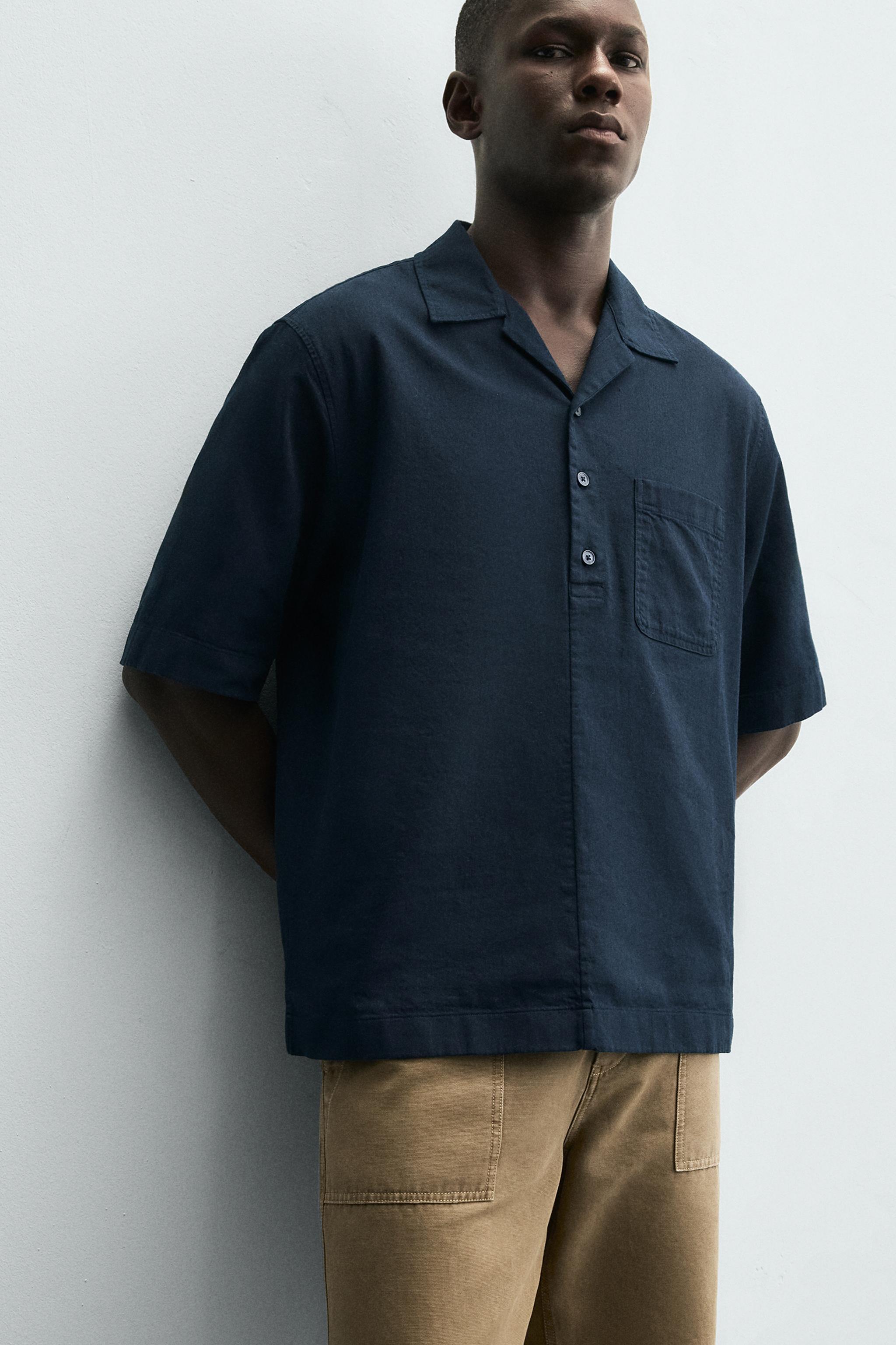 COTTON-LINEN POLO SHIRT