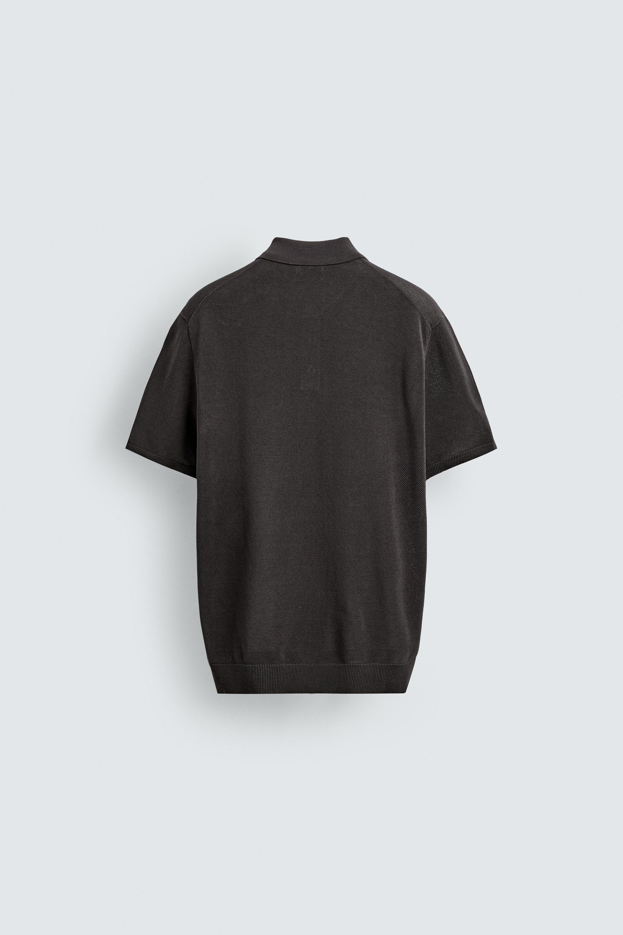 TEXTURED KNIT POLO SHIRT