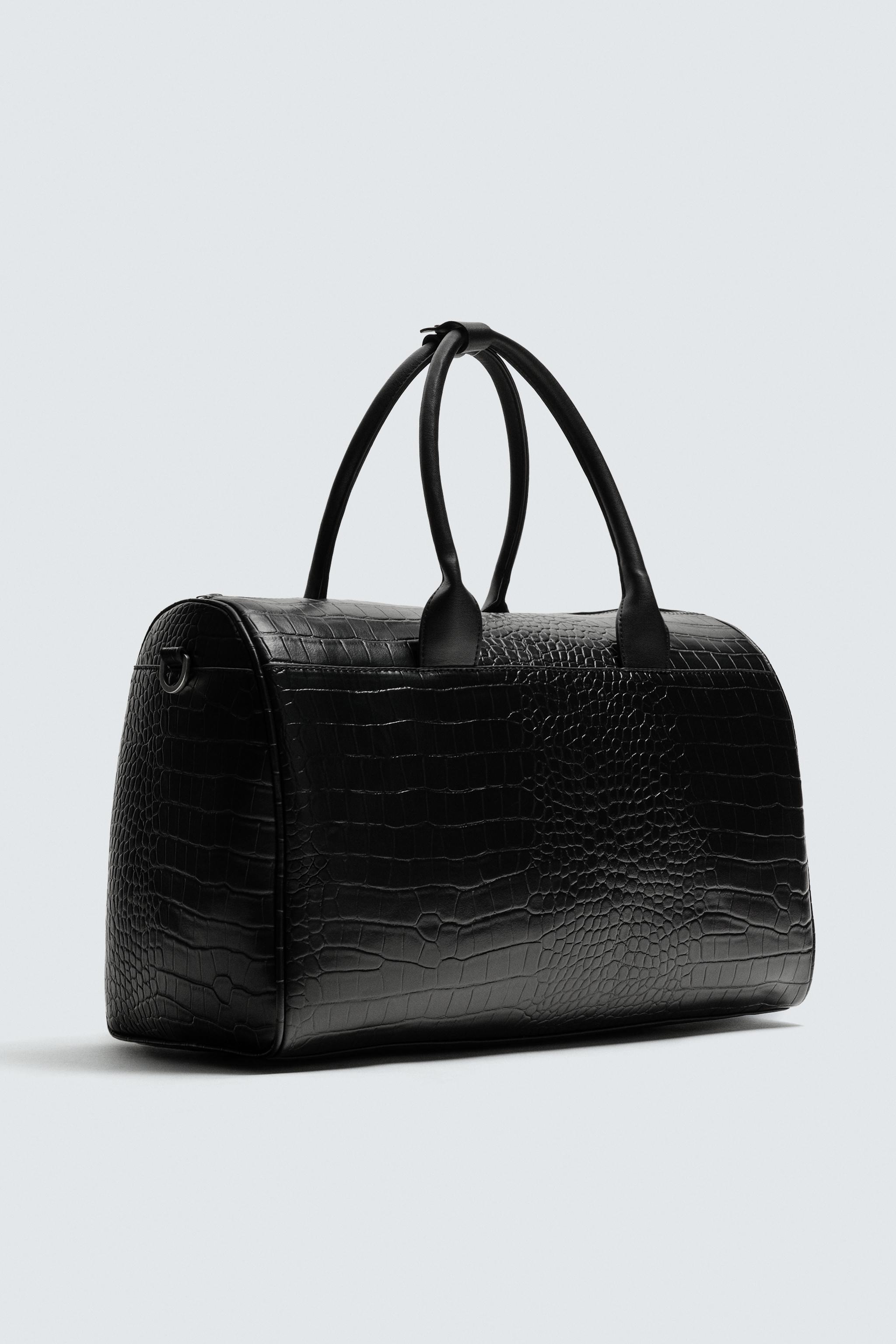 CROCODILE EMBOSSED TRAVEL BAG