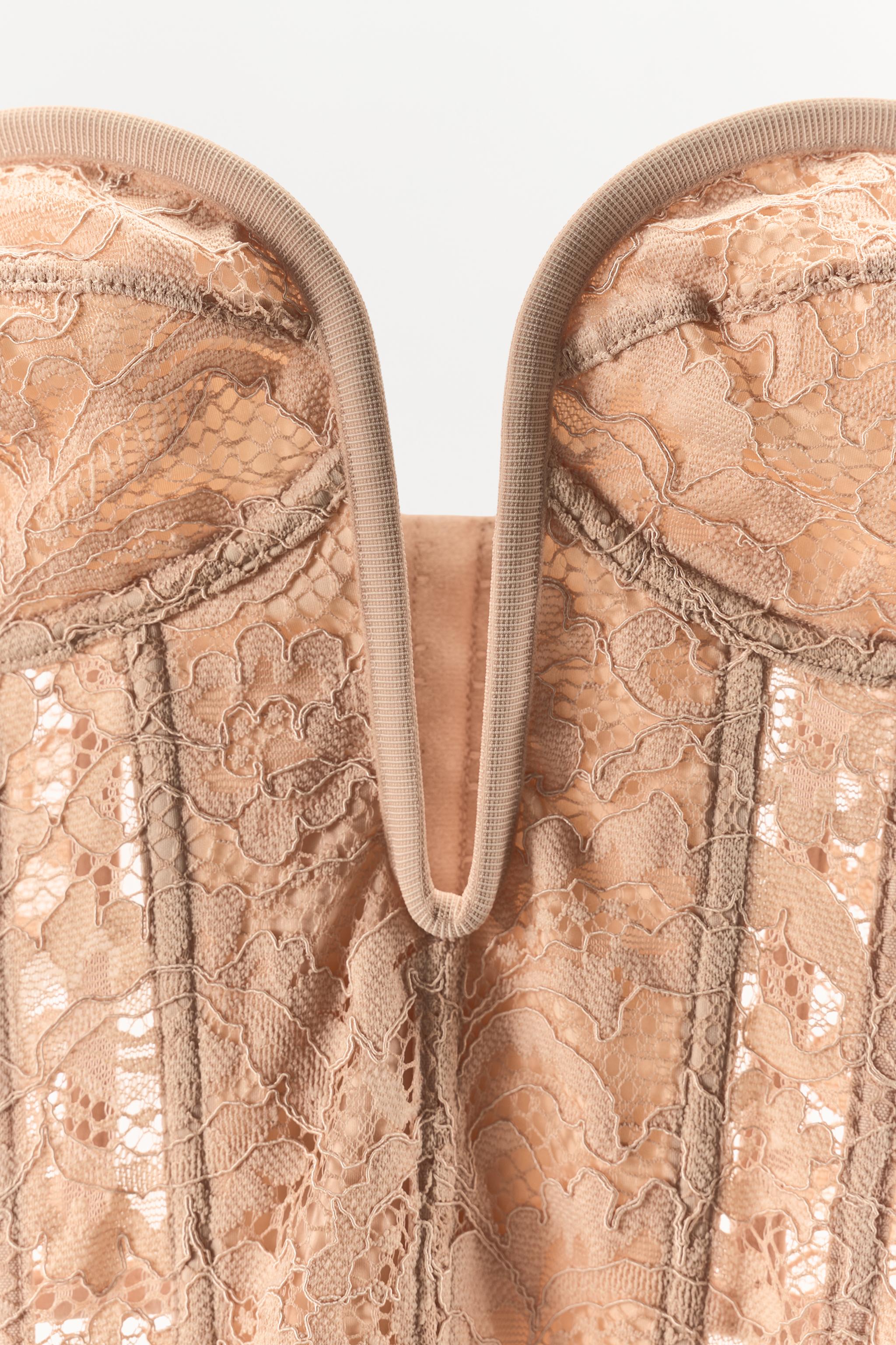 LACE NECKLINE CORSET